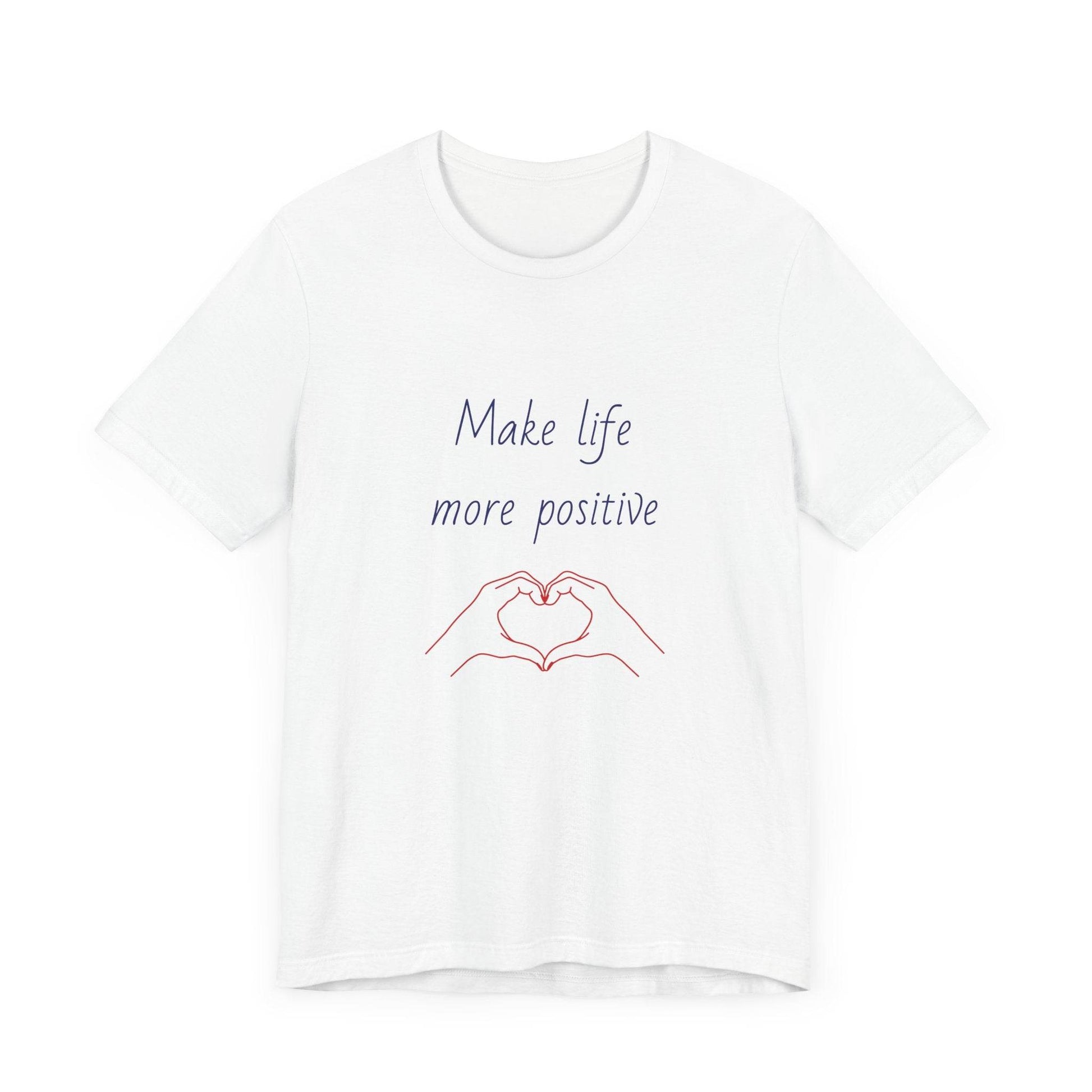 Positive Vibes Unisex Short Sleeve Tee - Make Life More Positive - The Dreamer's Bookshop.