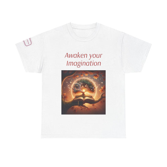 Unisex Imagination Tee - Awaken Your Creativity - Perfect Gift for Book Lovers - The Dreamer's Bookshop.