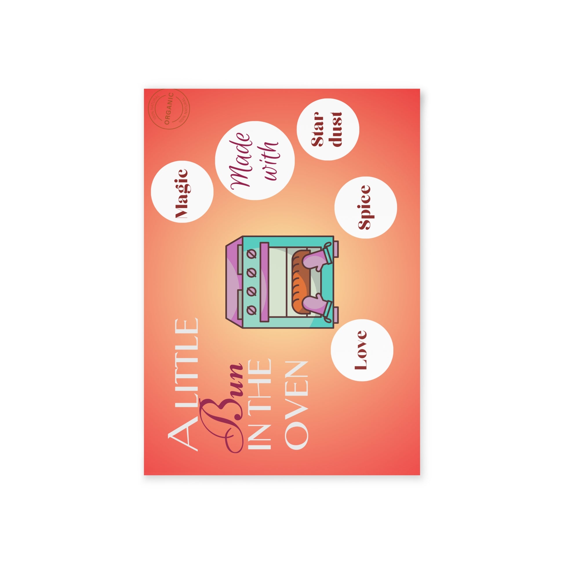 The Dreamer's Bookshop Cute "Bun in the Oven" Baby Card - The Dreamer's Bookshop.