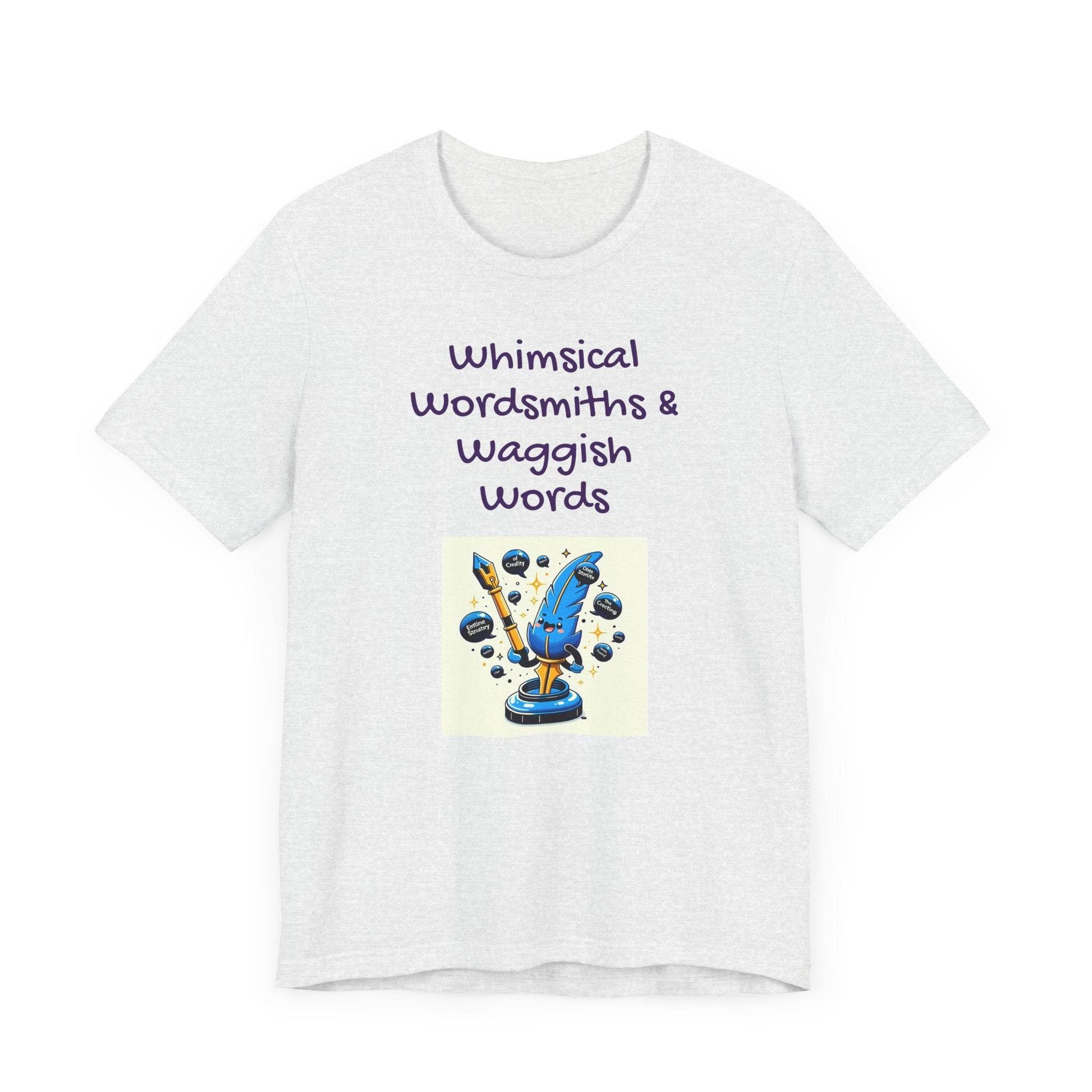 Whimsical Wordsmiths Short Sleeve Tee - Creative Gift for Writers - The Dreamer's Bookshop.