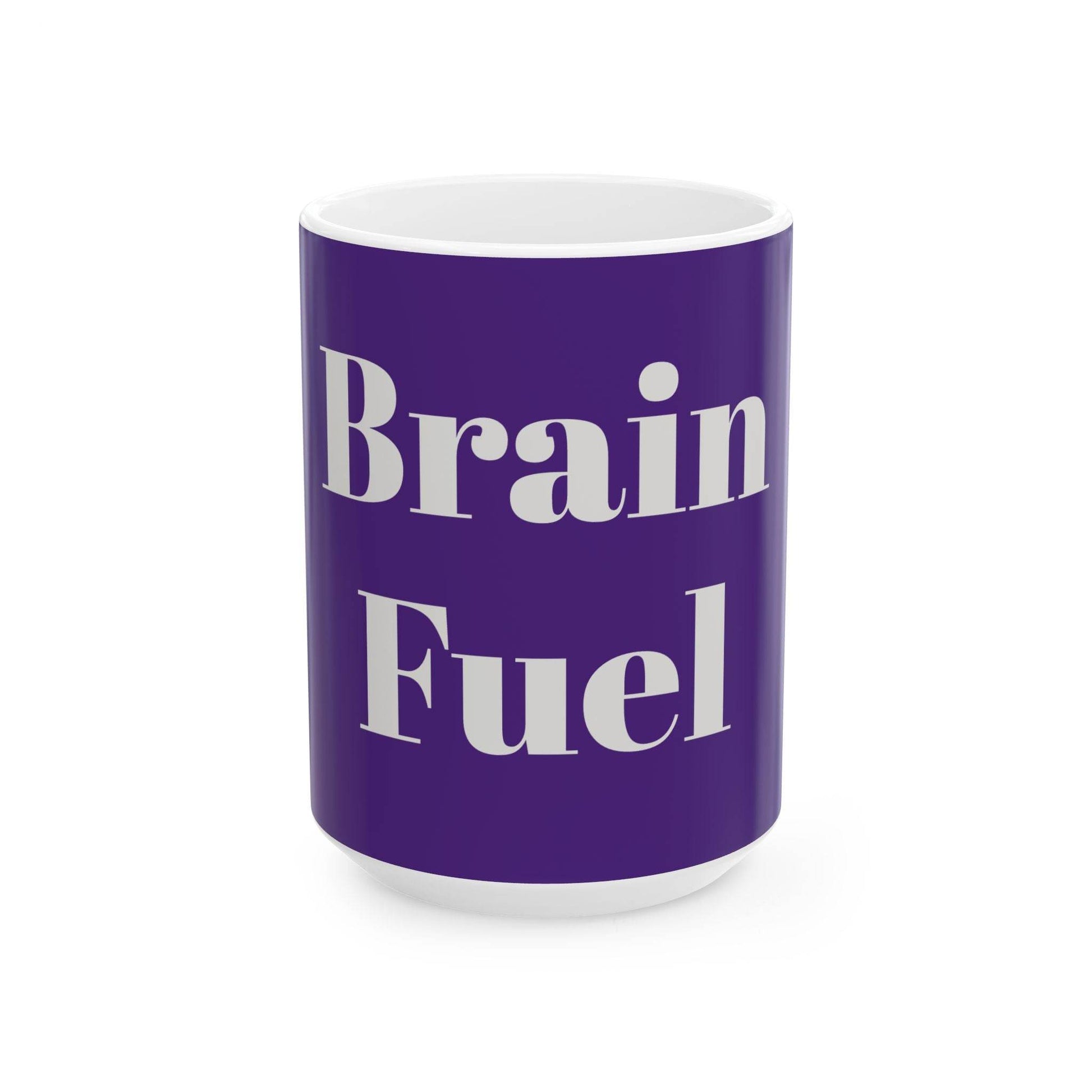 Brain Fuel Ceramic Mug - 11oz & 15oz Coffee Cup for Motivation and Inspiration - The Dreamer's Bookshop.