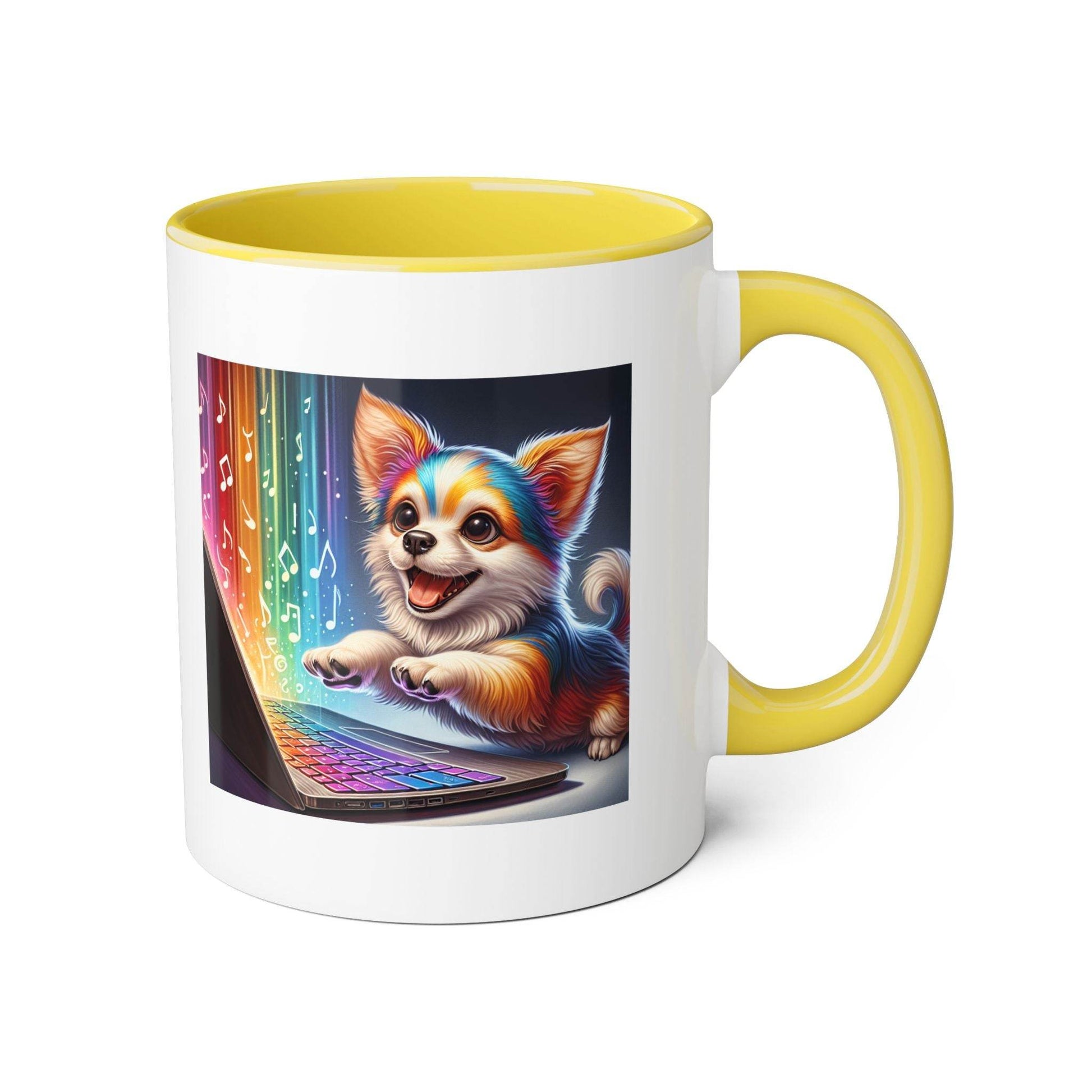 Funny Dog Writer Accent Mug - 11oz Coffee Cup for Book Lovers - The Dreamer's Bookshop.