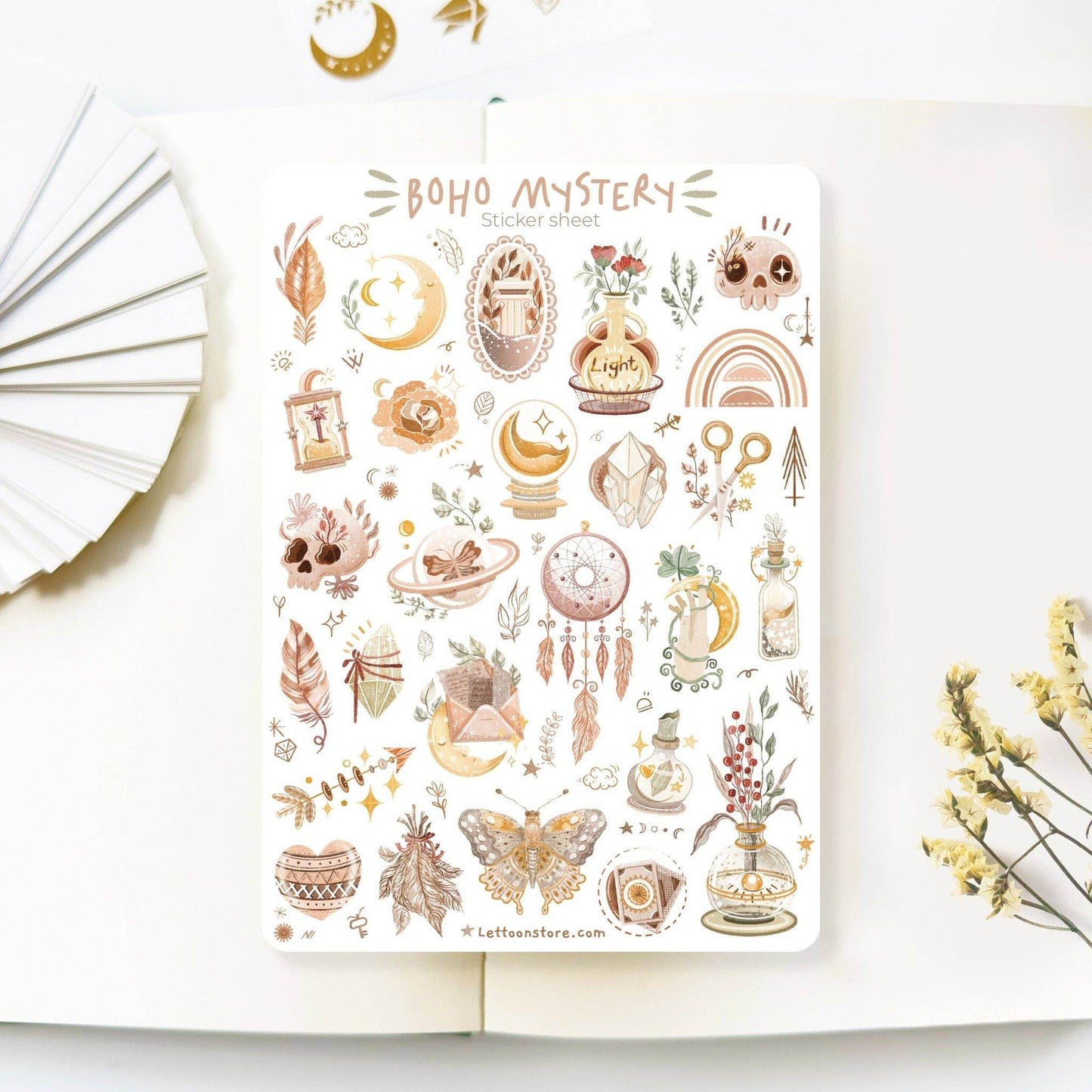 LETTOOn - Stickervel - Boho Mystery - The Dreamer's Bookshop.