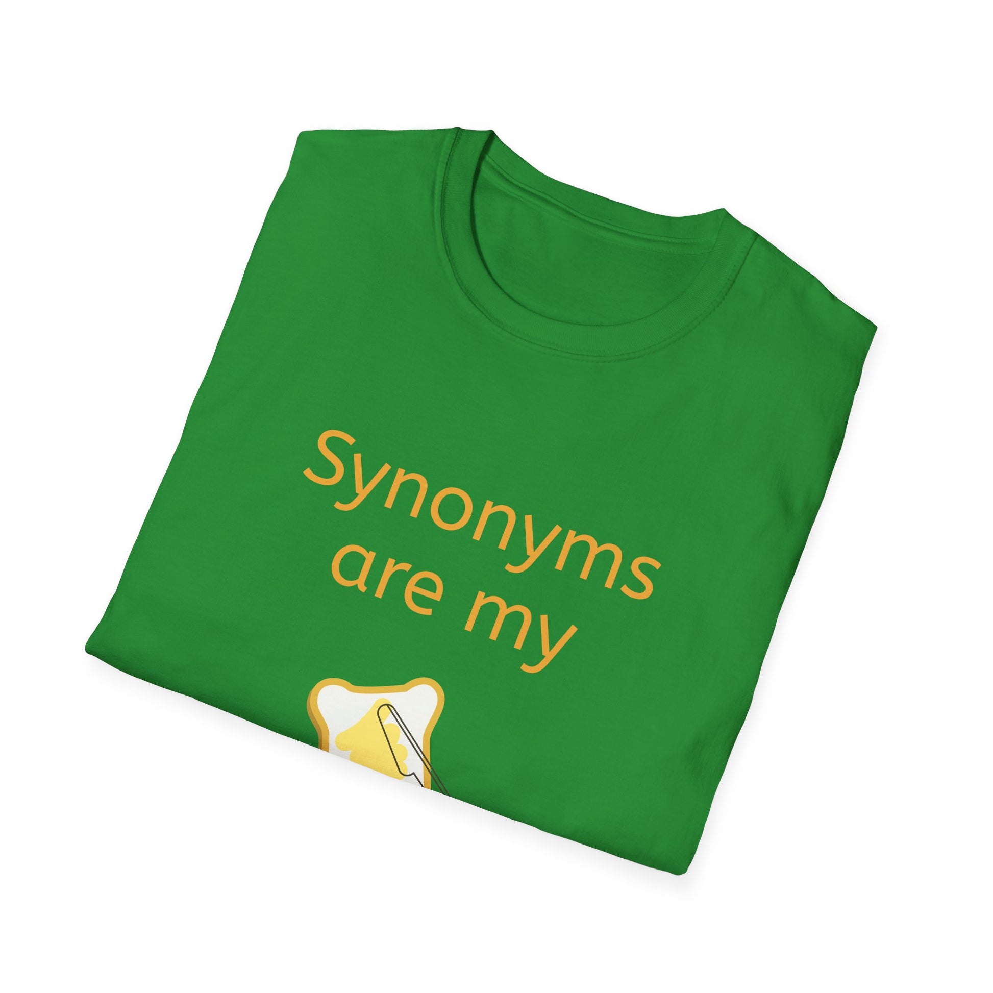 Unisex Softstyle T-Shirt - "Synonyms are my Jam" for Language Lovers - The Dreamer's Bookshop.