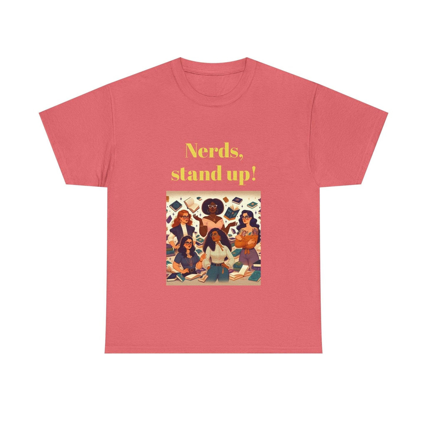 Nerds Stand Up - Unisex Heavy Cotton Tee - Book Lovers - The Dreamer's Bookshop.