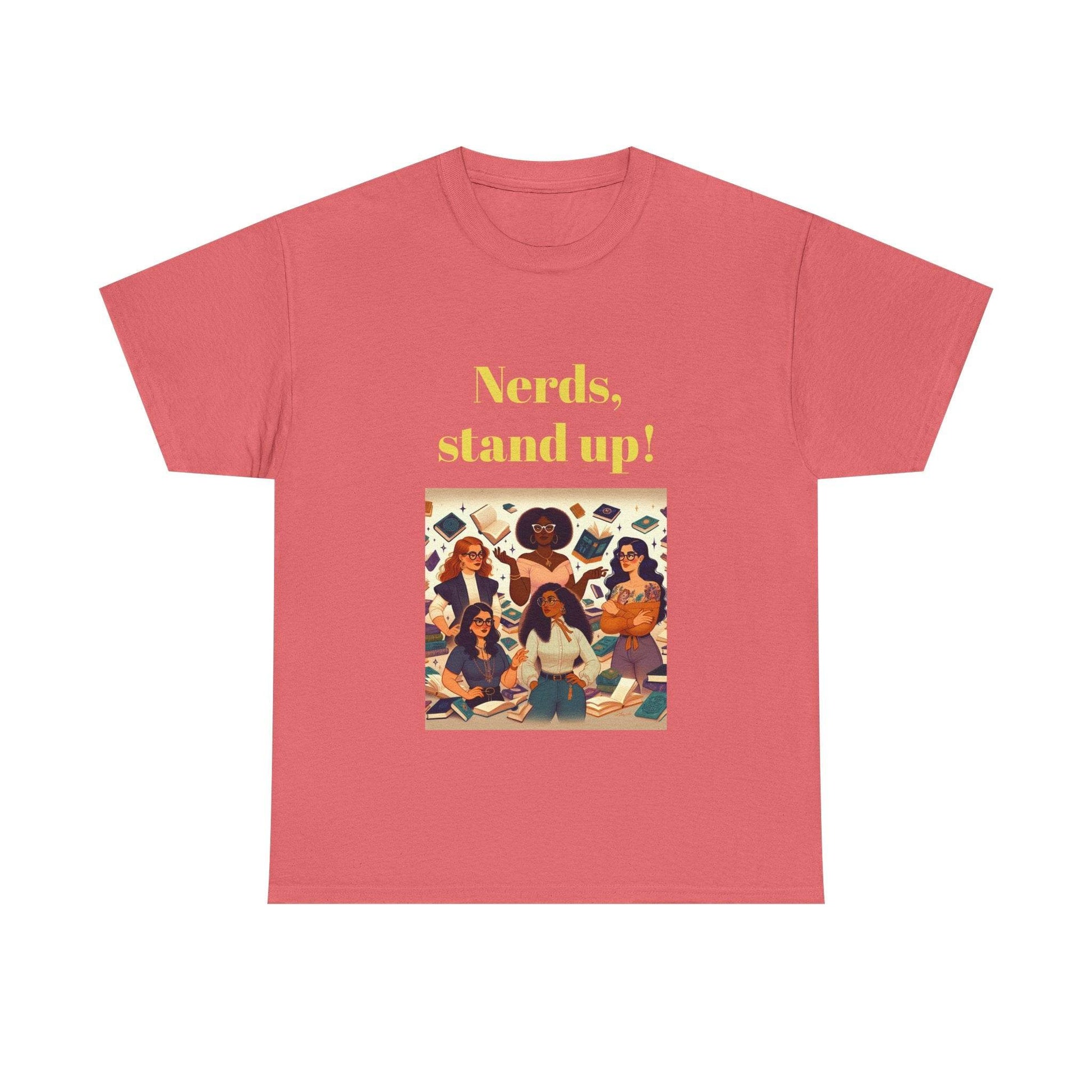 Nerds Stand Up - Unisex Heavy Cotton Tee - Book Lovers - The Dreamer's Bookshop.