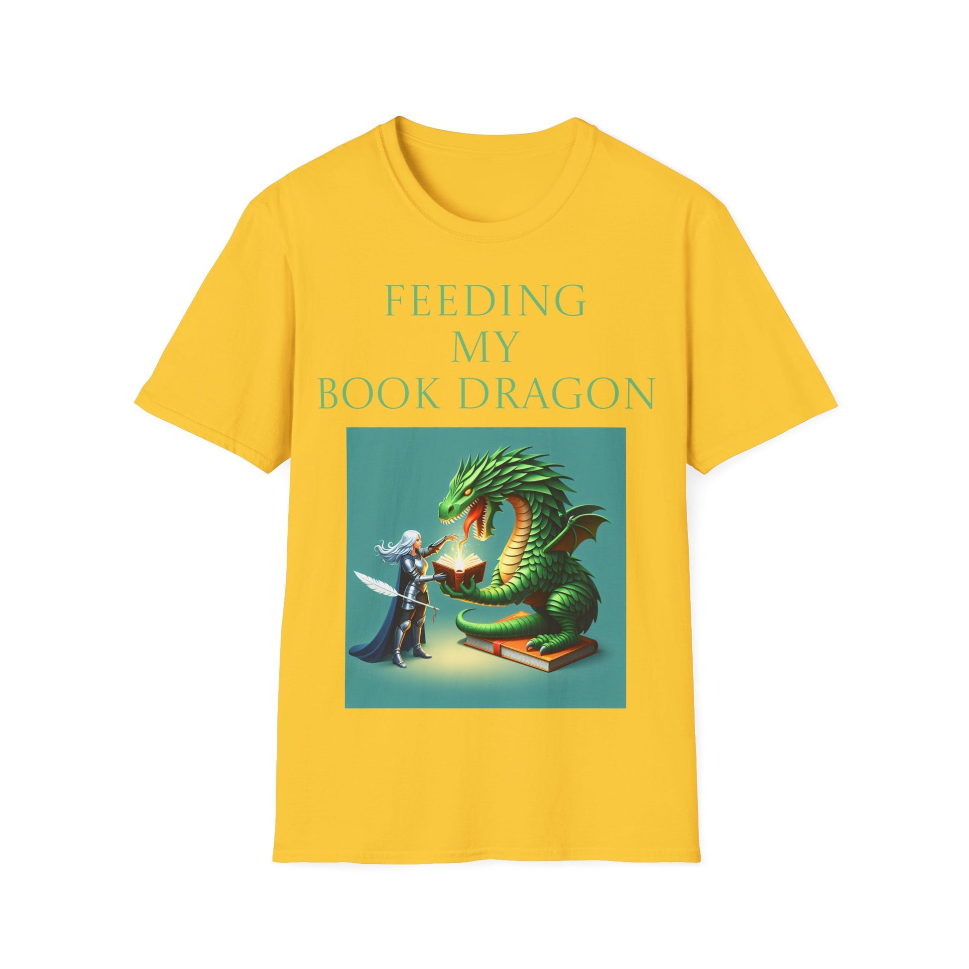 Unisex -Inspired T-Shirt - "Book Dragon" - Perfect for Book Lovers - The Dreamer's Bookshop.