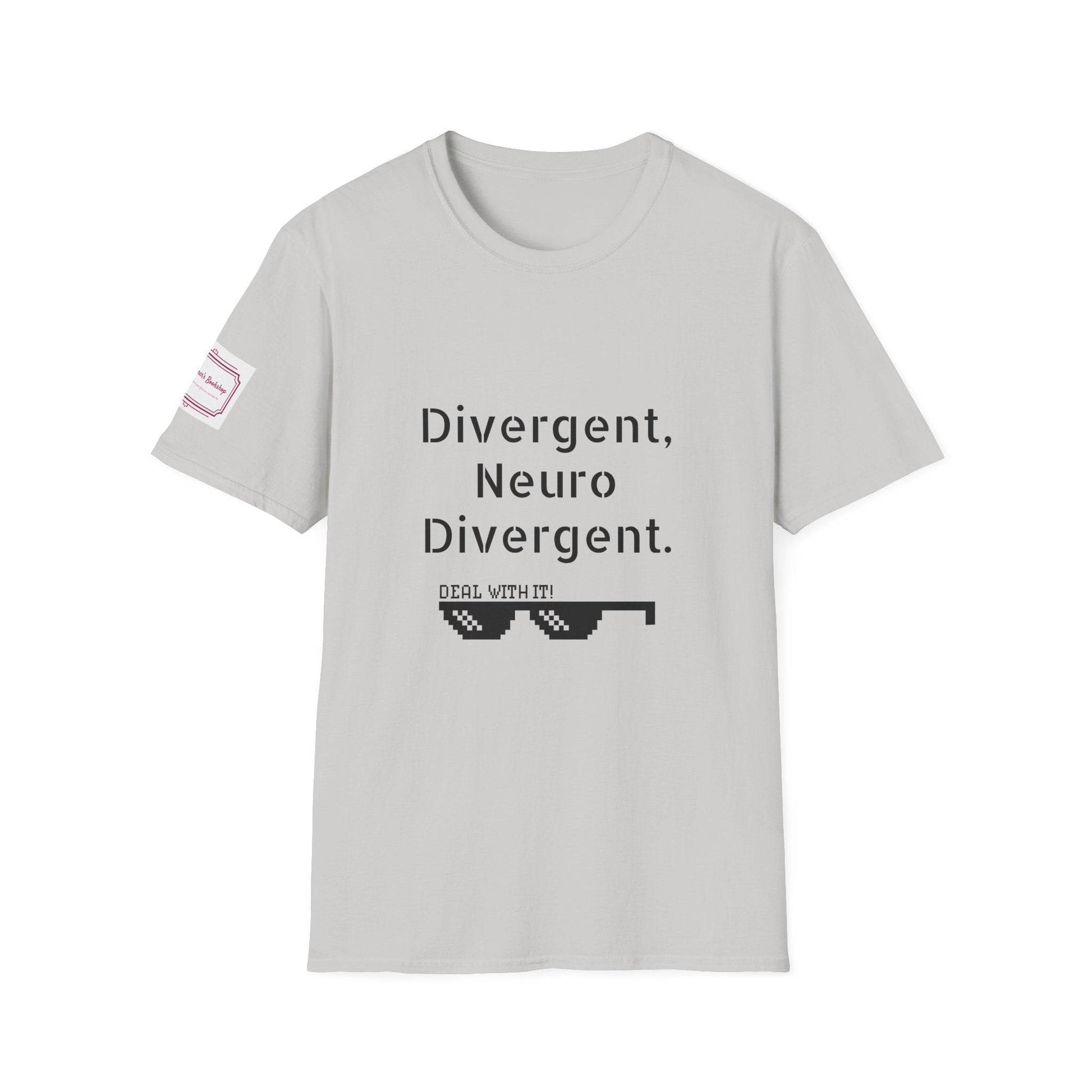 Divergent Neuro Divergent T-Shirt - Unisex Softstyle Tee for Neurodiversity Awareness - The Dreamer's Bookshop.