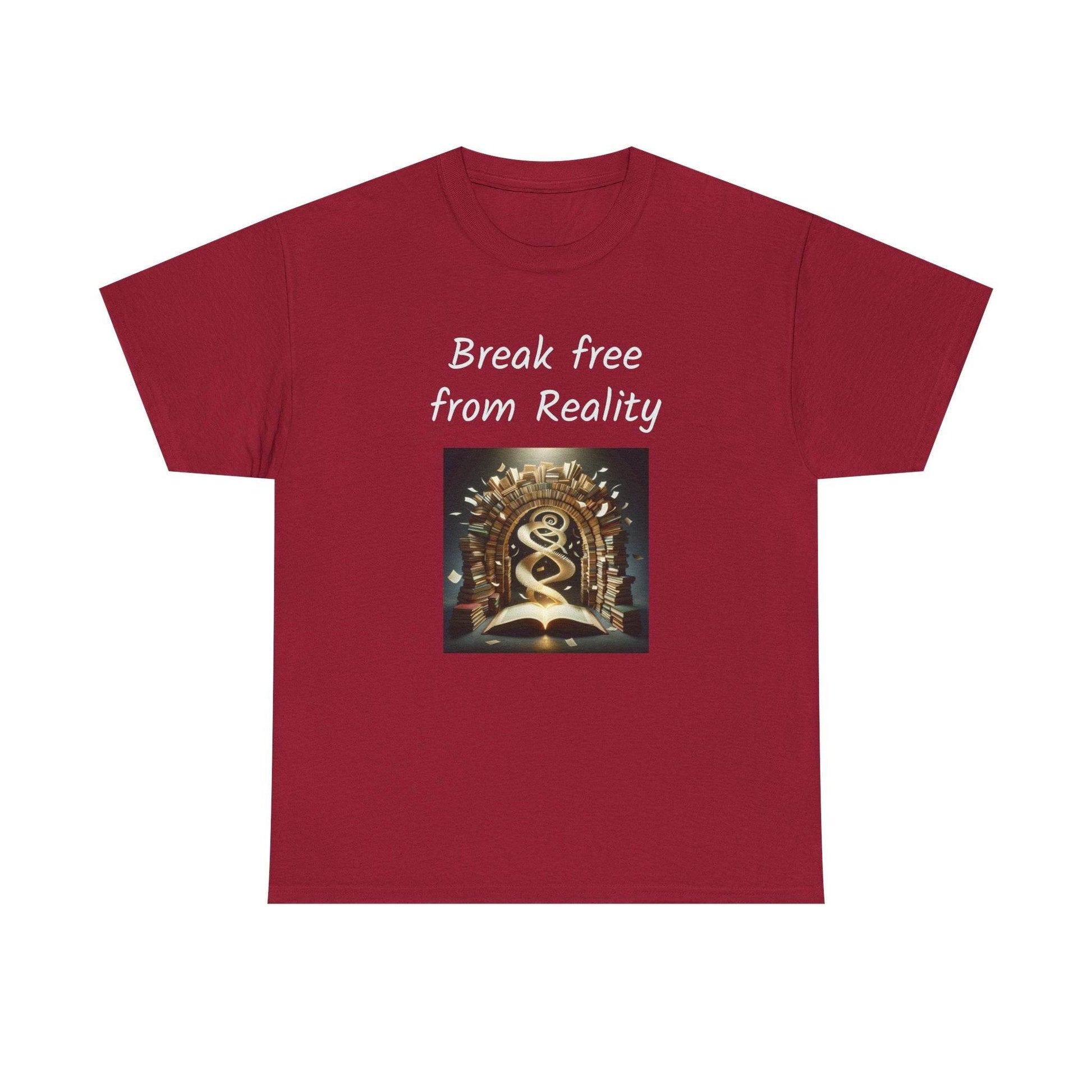 Break Free - Graphic Tee - Unisex Heavy Cotton T-Shirt - Book Lovers - The Dreamer's Bookshop.