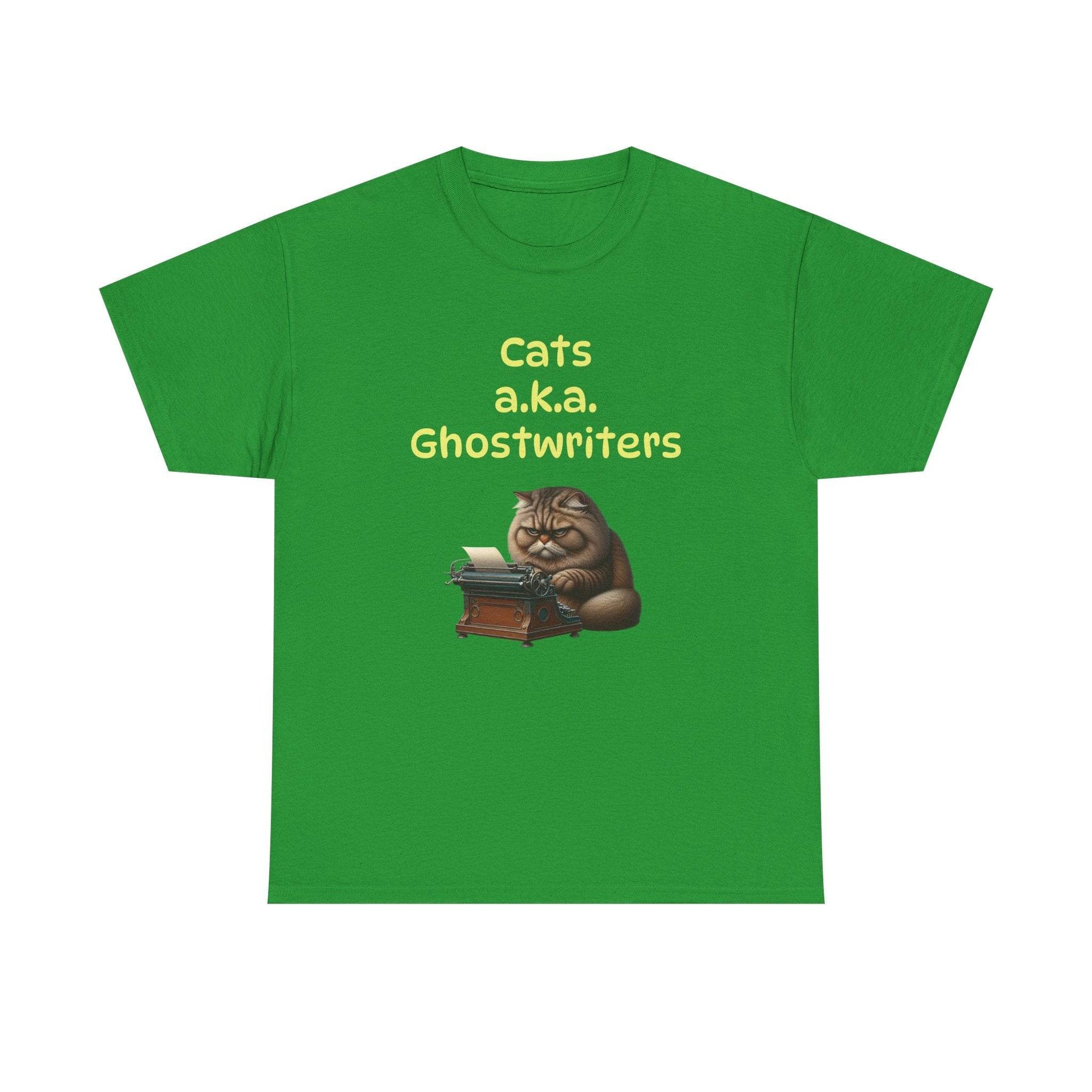 Cats Ghostwriters - A Unisex Heavy Cotton Tee - Perfect Gift for Book Lovers - The Dreamer's Bookshop.