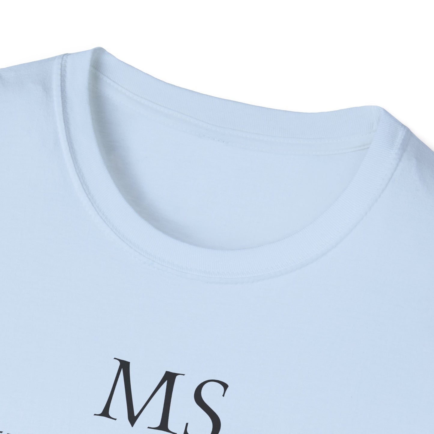 M.S. Warrior Unisex Softstyle T-Shirt - Empowering Graphic Tee for Women's Health Awareness