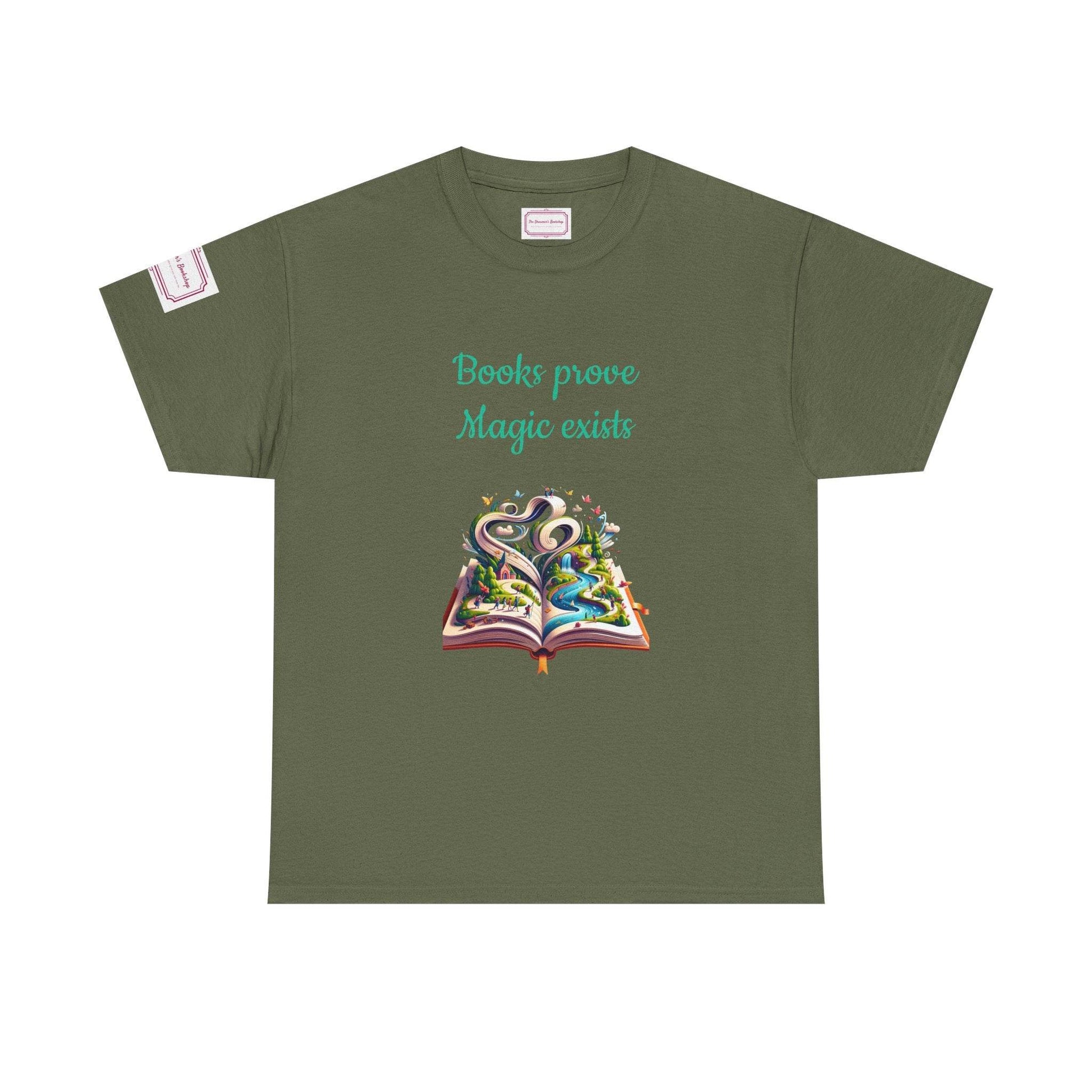 Magic exists - Unisex Heavy Cotton Tee - Perfect for Book Lovers - The Dreamer's Bookshop.