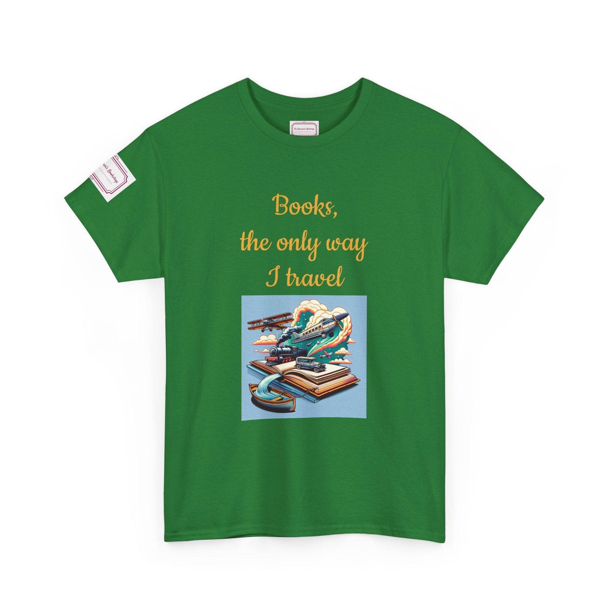 Travel - Unisex Heavy Cotton Tee - Perfect for Book Lovers - The Dreamer's Bookshop.