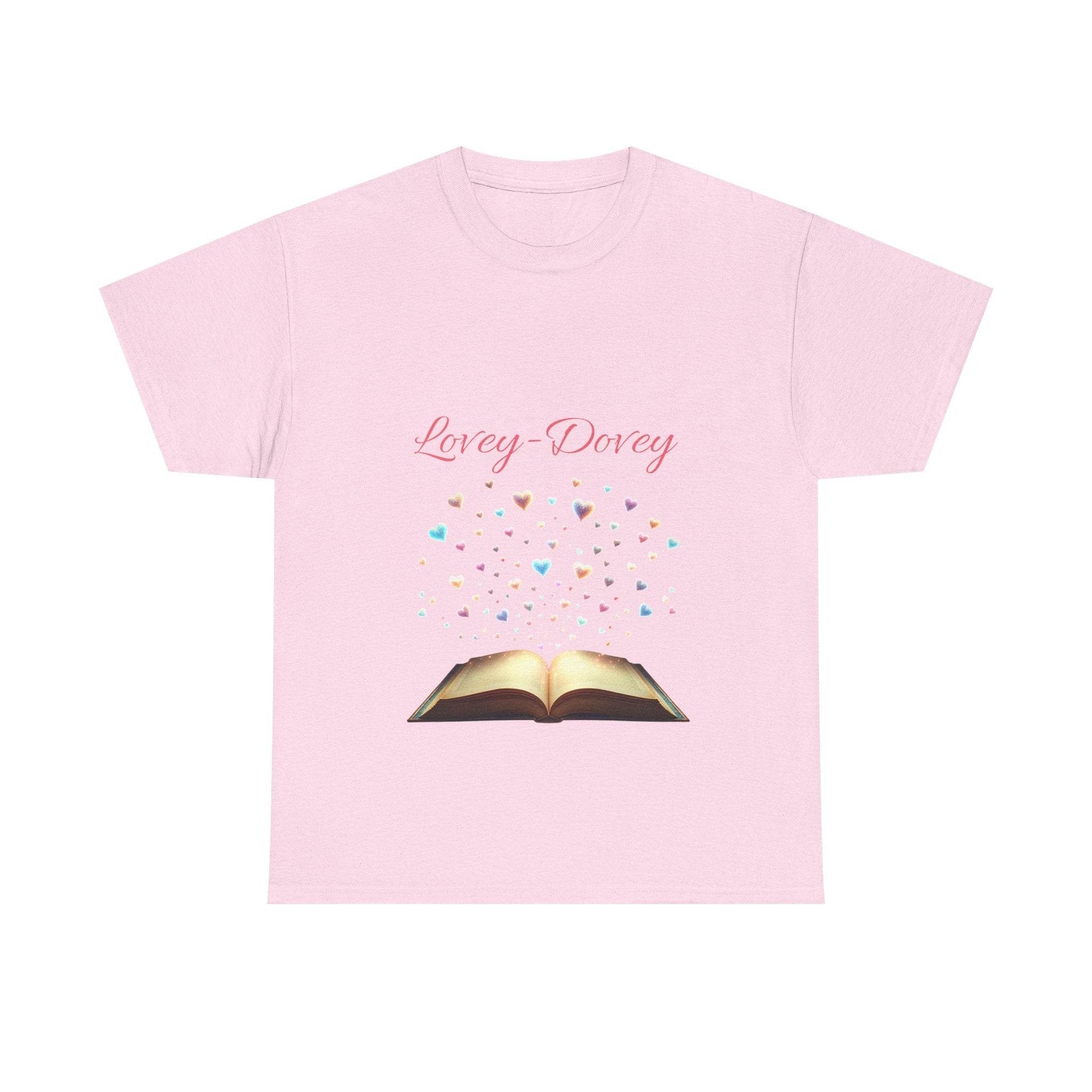 Lovey - Dovey - Unisex Heavy Cotton Tee - Sweet Romance - The Dreamer's Bookshop.