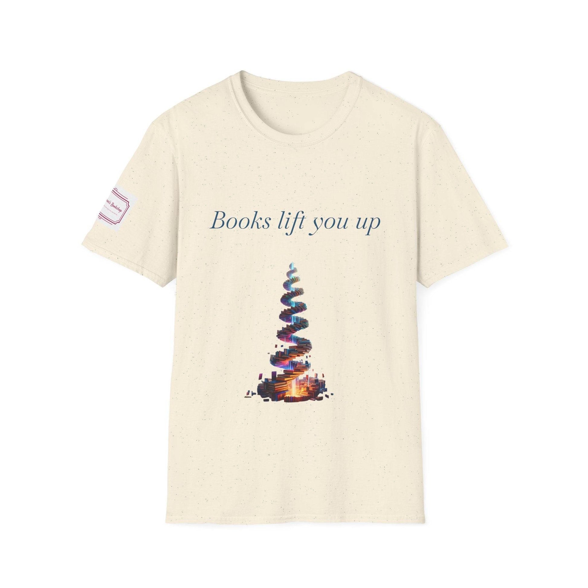 Inspirational Unisex T-Shirt - Books Lift You Up - The Dreamer's Bookshop.