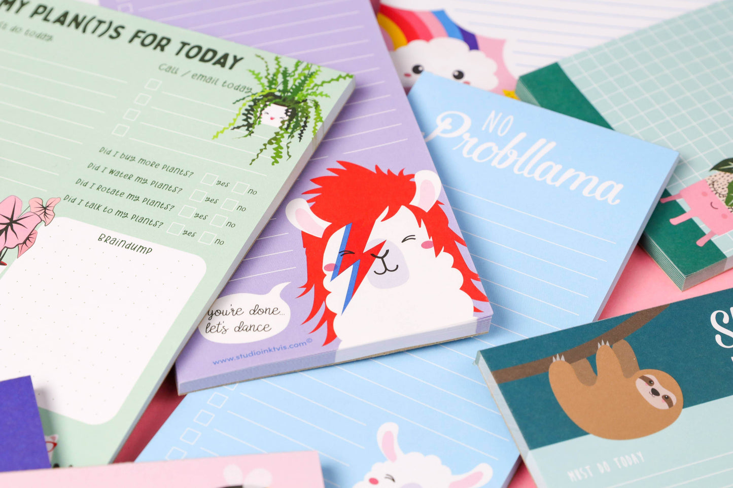 Studio Inktvis - Lama to do list notitieblok voor lama-liefhebbers - The Dreamer's Bookshop.