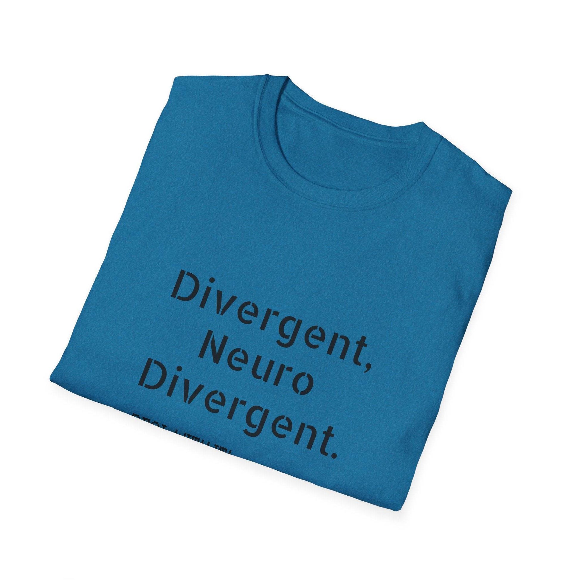 Divergent Neuro T-Shirt - Unisex Softstyle Tee for Neurodivergent Pride - The Dreamer's Bookshop.