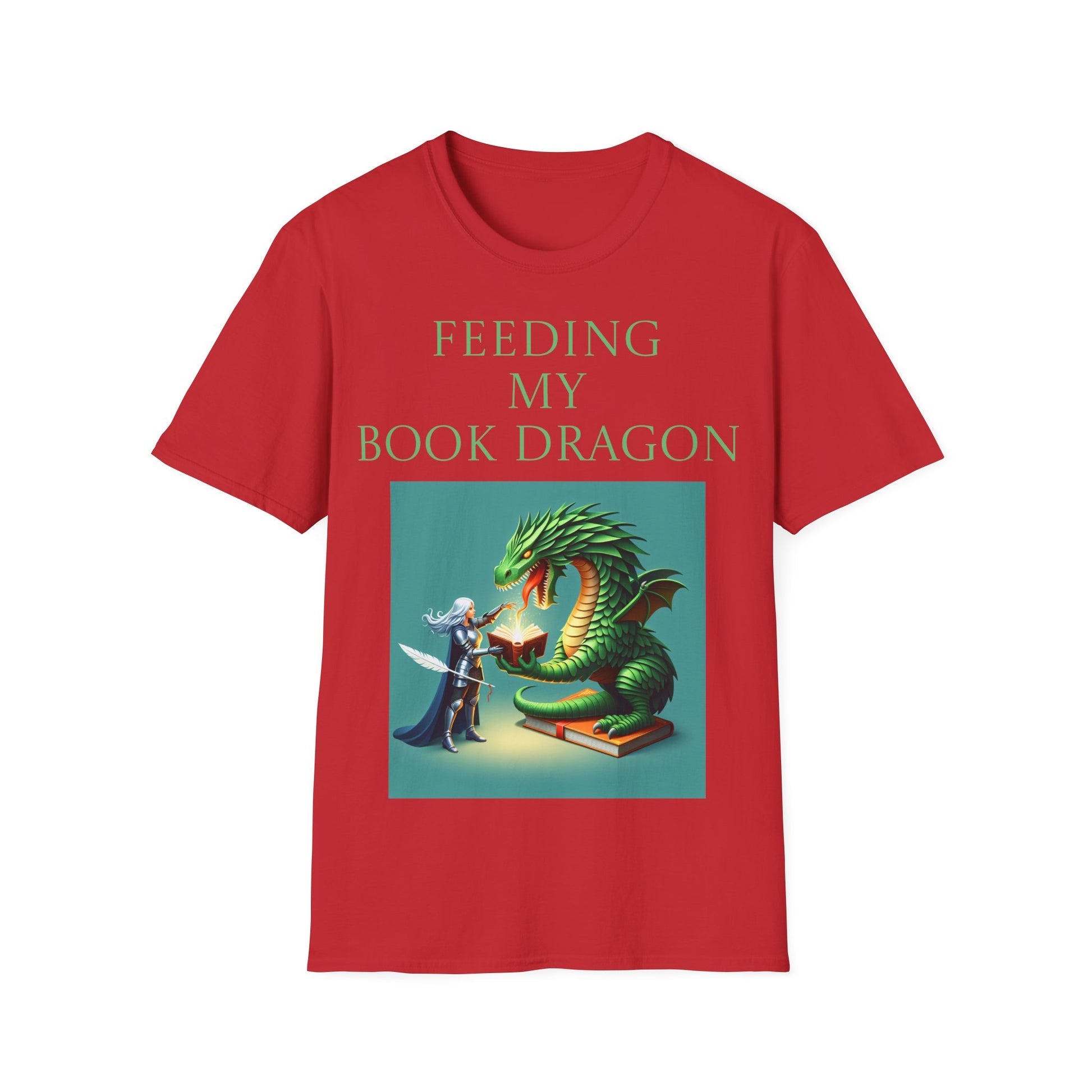 Unisex -Inspired T-Shirt - "Book Dragon" - Perfect for Book Lovers - The Dreamer's Bookshop.