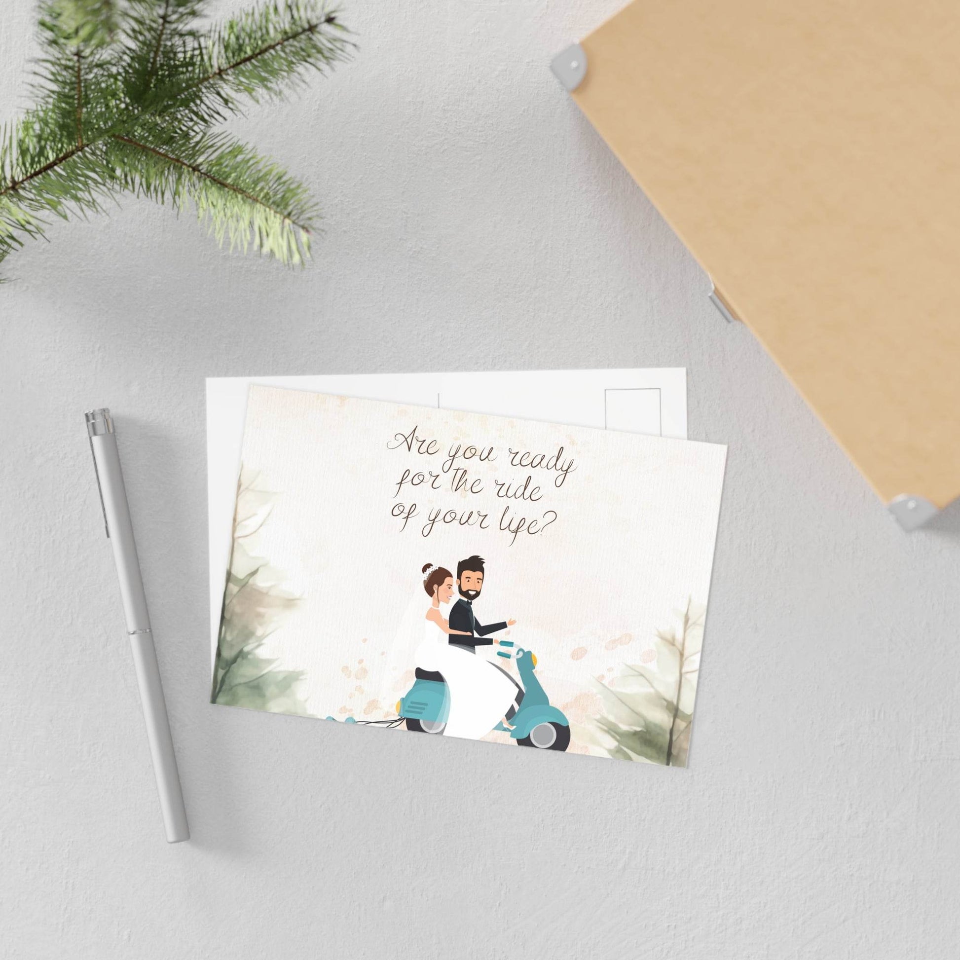 The Dreamer's Bookshop Cute "The Ride" Wedding Card - The Dreamer's Bookshop.
