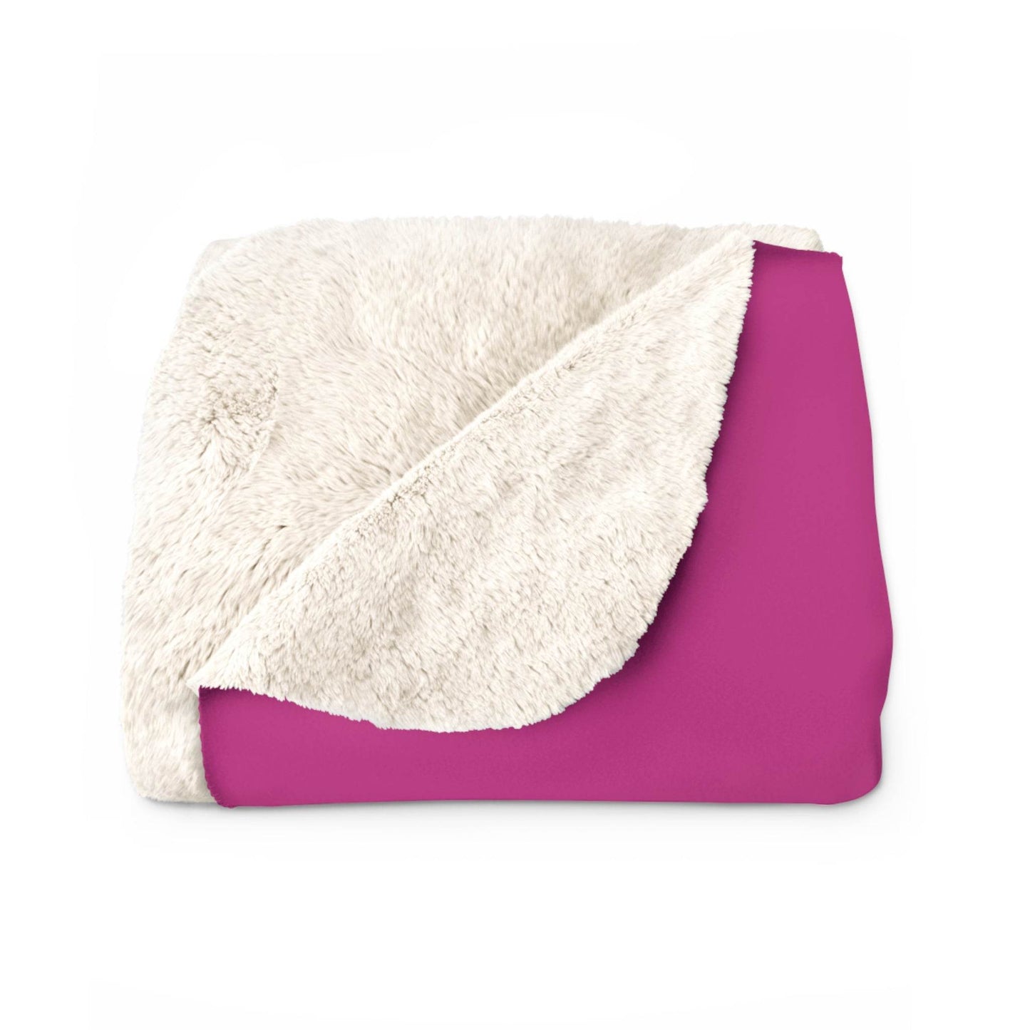 Pink Cozy Sherpa Fleece Blanket - 'The Dreamer's Bookshop' Design - The Dreamer's Bookshop.