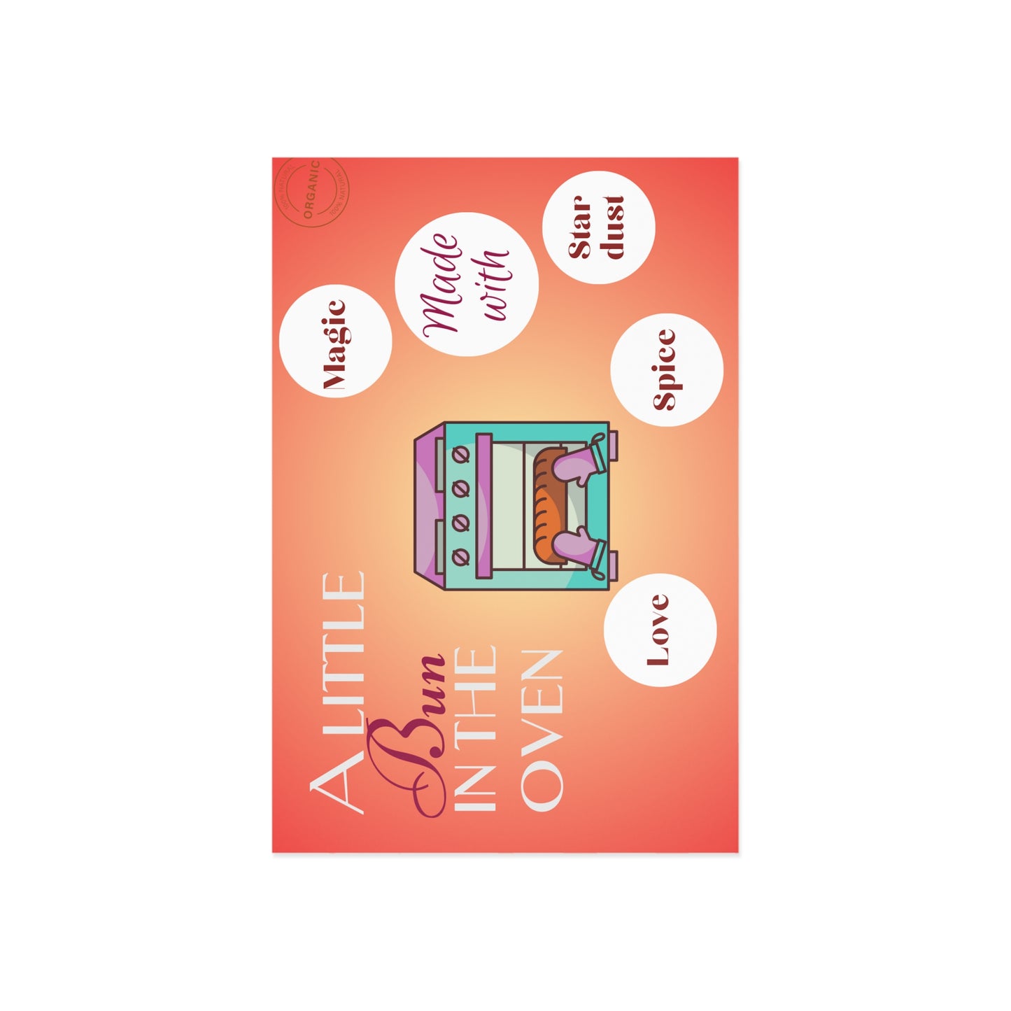The Dreamer's Bookshop Cute "Bun in the Oven" Baby Card - The Dreamer's Bookshop.
