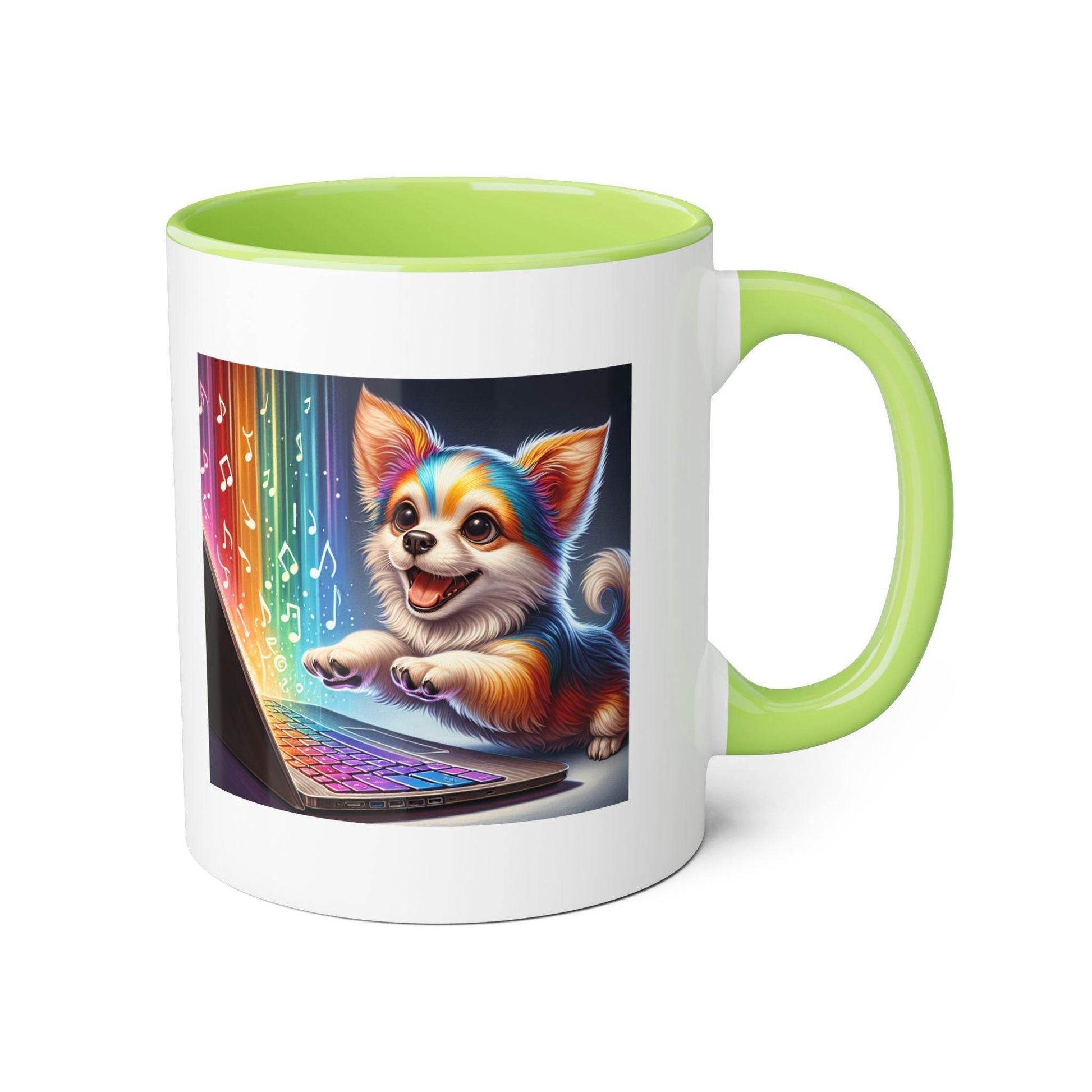 Funny Dog Writer Accent Mug - 11oz Coffee Cup for Book Lovers - The Dreamer's Bookshop.