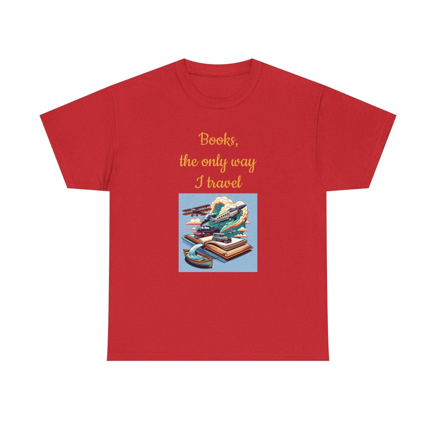 Travel - Unisex Heavy Cotton Tee for Book Lovers - The Dreamer's Bookshop.