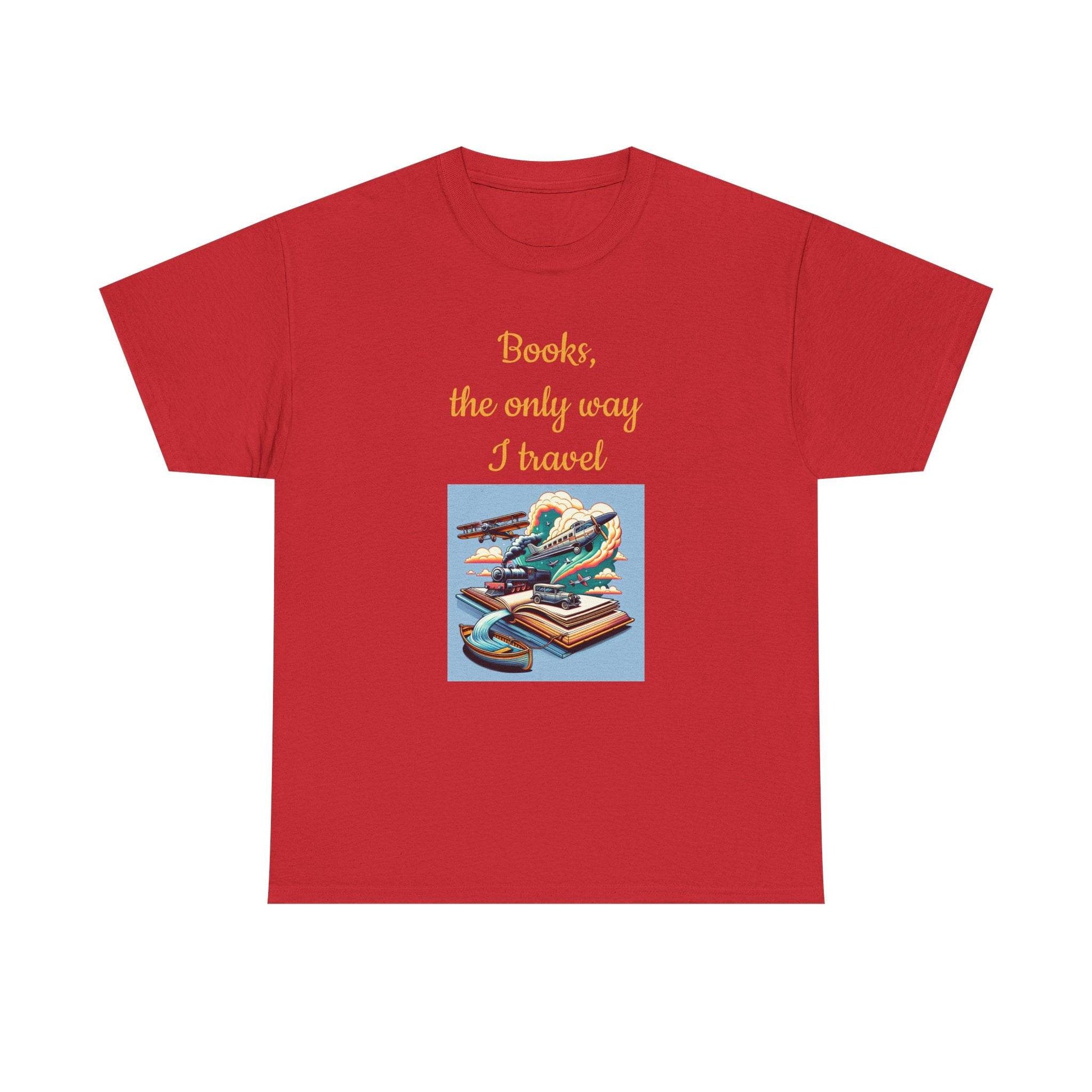 Travel - Unisex Heavy Cotton Tee for Book Lovers - The Dreamer's Bookshop.