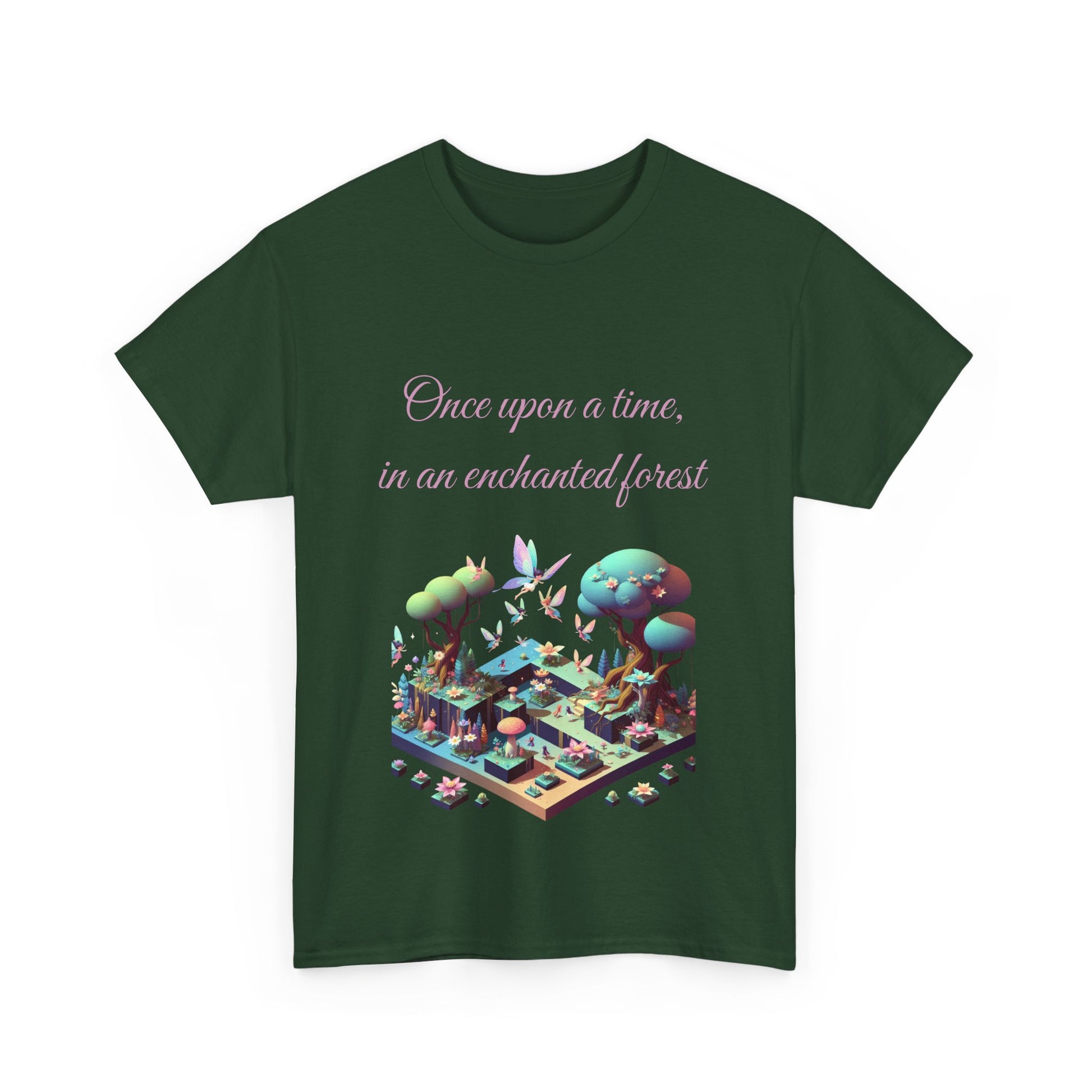 Book Lover's Unisex Heavy Cotton Tee - "Enchanted Forest" - The Dreamer's Bookshop.