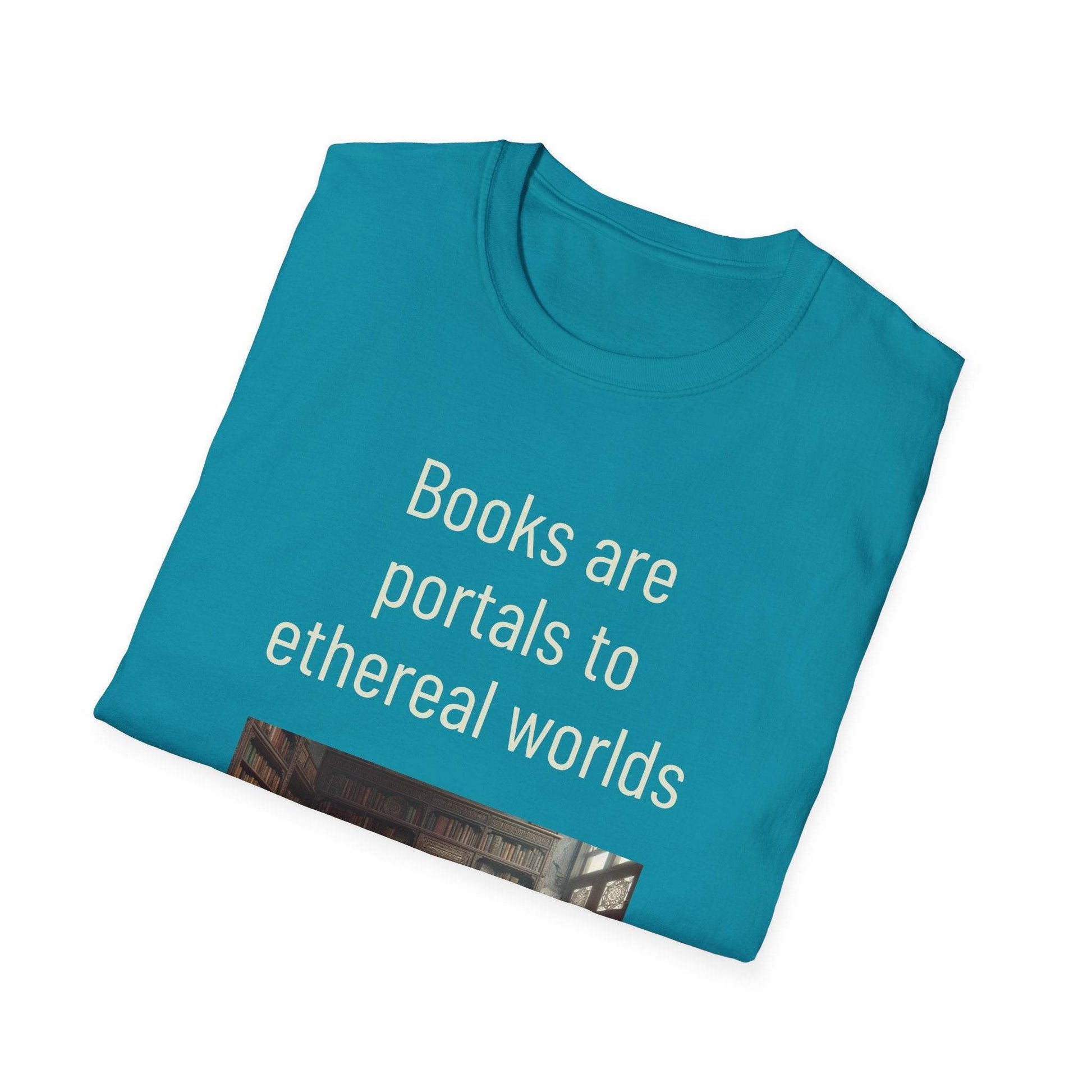 Unisex Softstyle T-Shirt - 'Portals' Inspirational - The Dreamer's Bookshop.