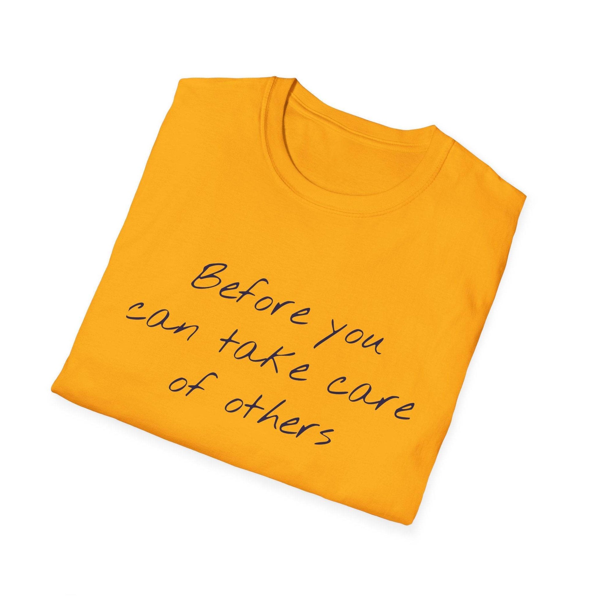 Unisex Softstyle T-Shirt - 'Take Care' Inspirational - The Dreamer's Bookshop.
