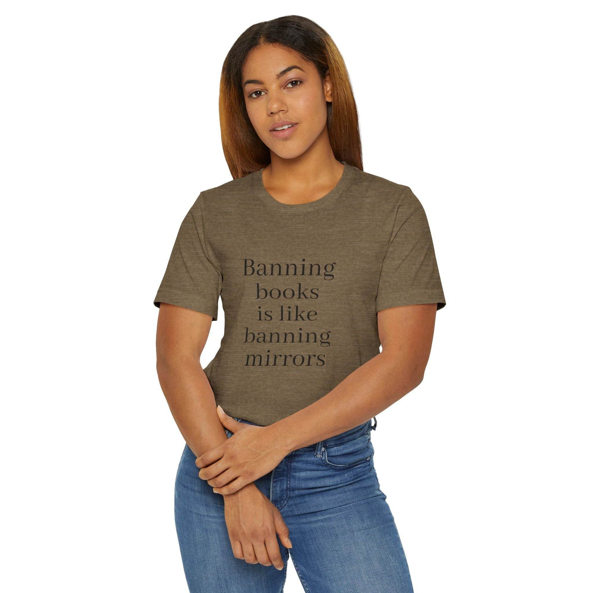 Unisex Jersey T-Shirt - Banning Books Vibe - The Dreamer's Bookshop.