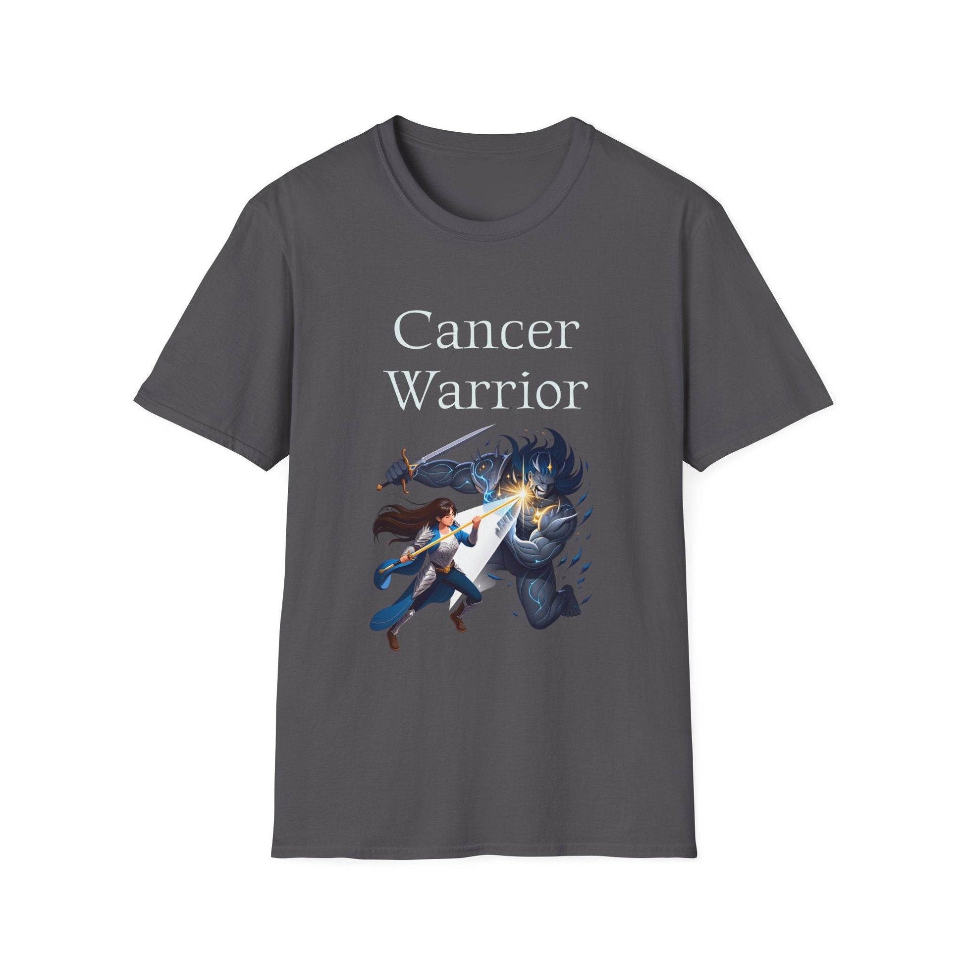 Cancer Warrior Unisex Softstyle T-Shirt - Empowering Battle for Women's Health - The Dreamer's Bookshop.