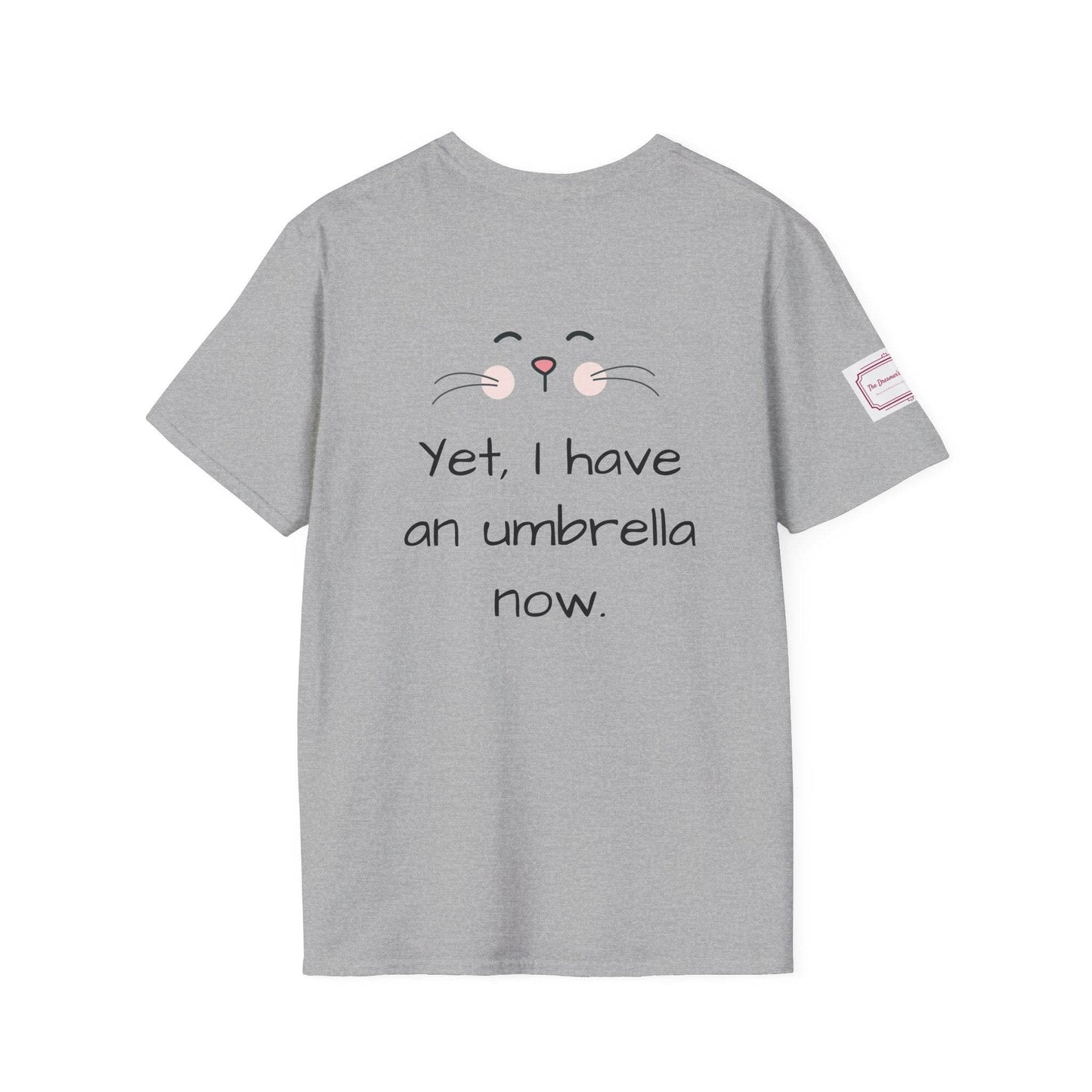Inspirational Unisex Softstyle T-Shirt - 'Umbrella' Motivational Design - The Dreamer's Bookshop.