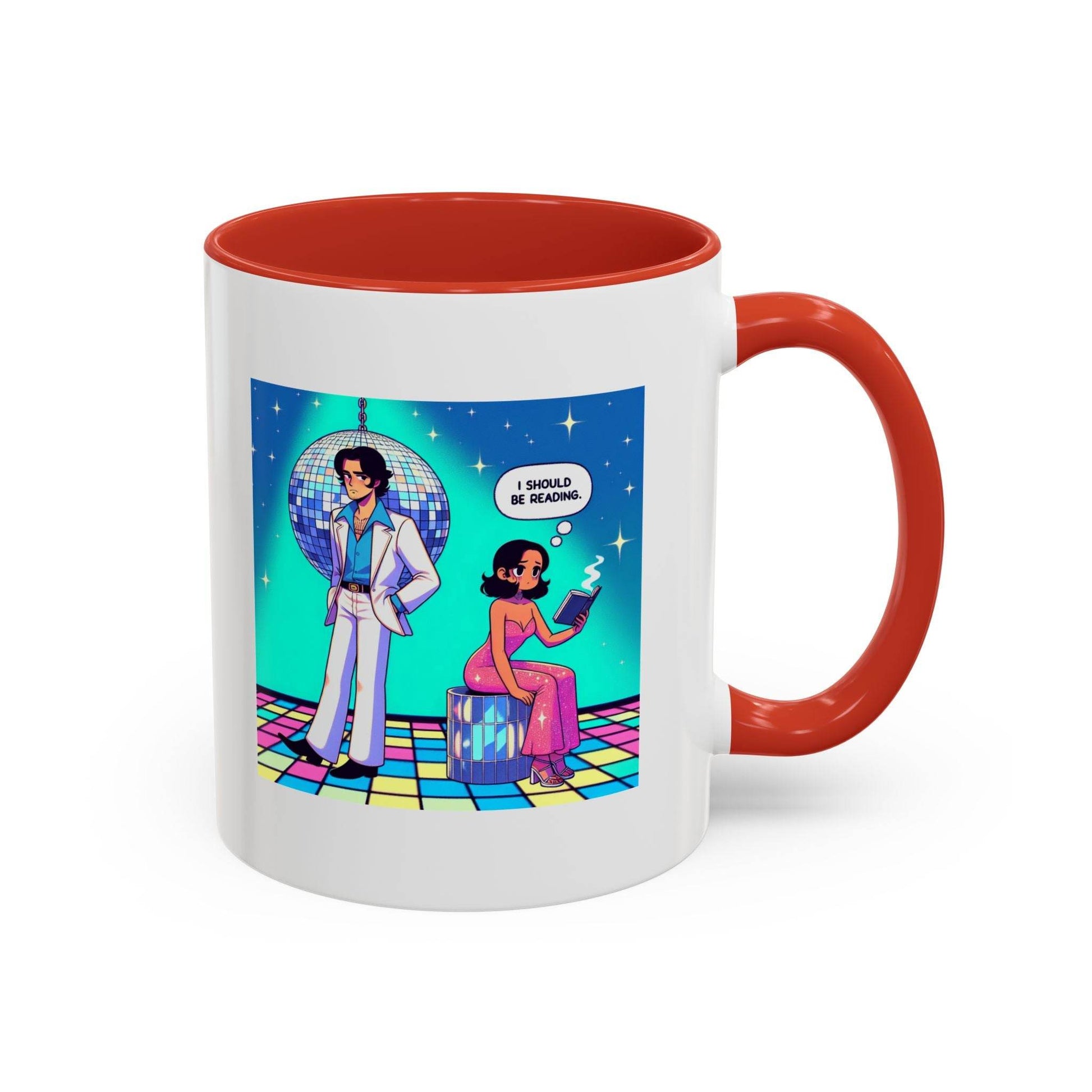 Party Vibe Accent Coffee Mug - Fun Reading Motivation Design - The Dreamer's Bookshop.