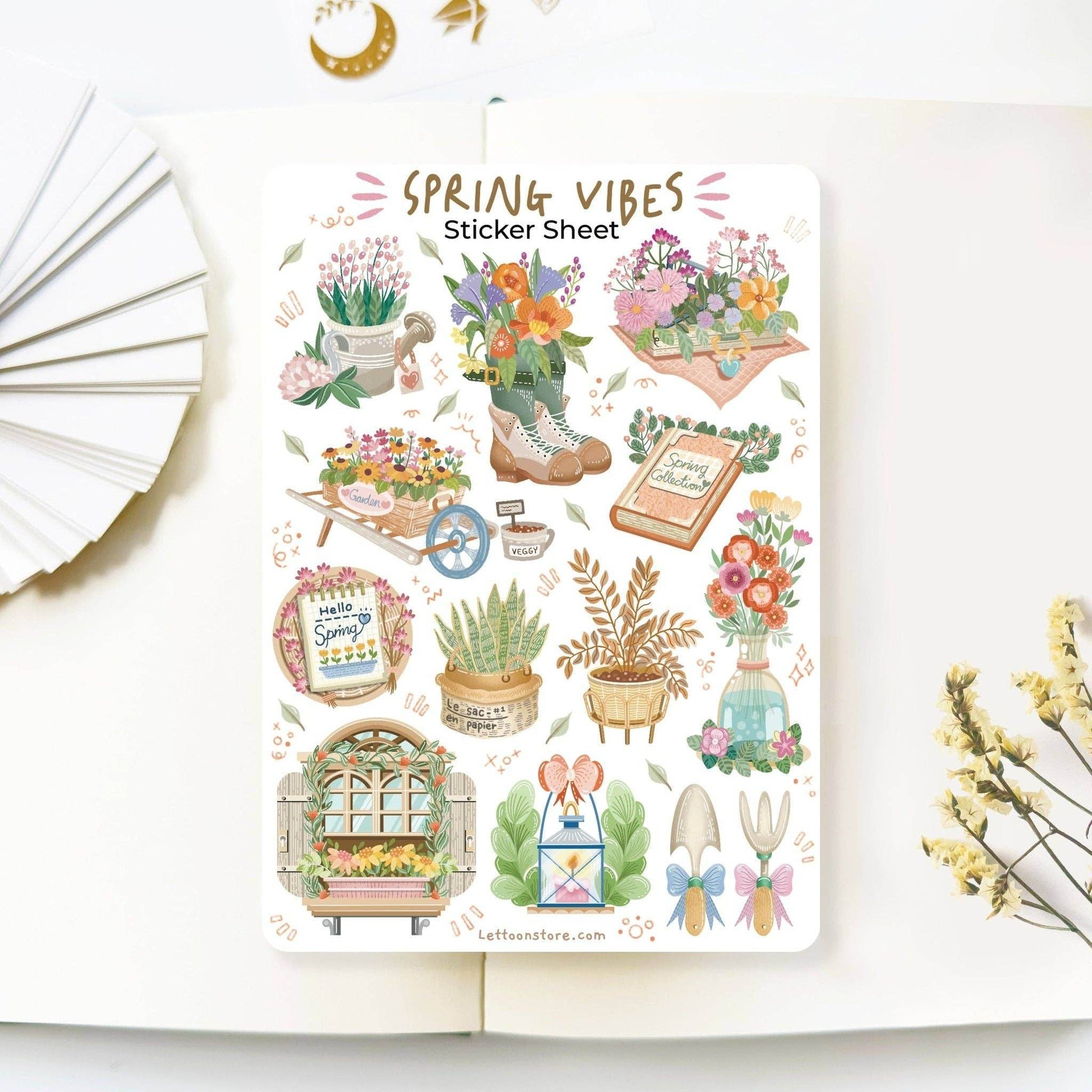 LETTOOn - Stickervel - Lentevibes - The Dreamer's Bookshop.