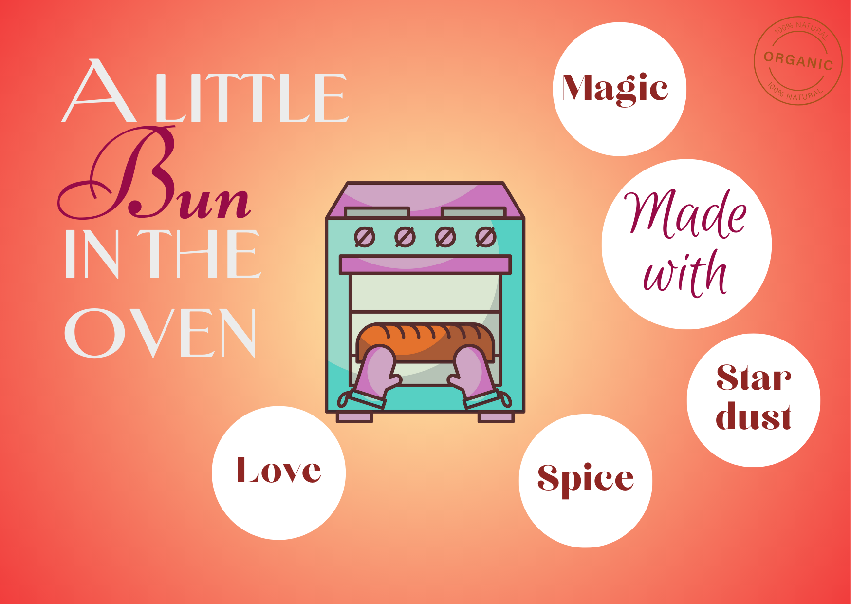 The Dreamer's Bookshop "Bun in the oven" Welcome Baby Card - The Dreamer's Bookshop.