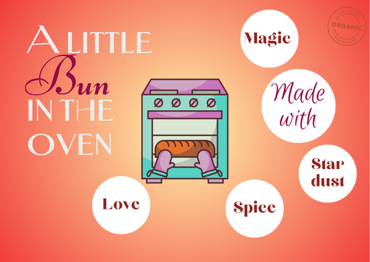 The Dreamer's Bookshop "Bun in the oven" Welcome Baby Card - The Dreamer's Bookshop.