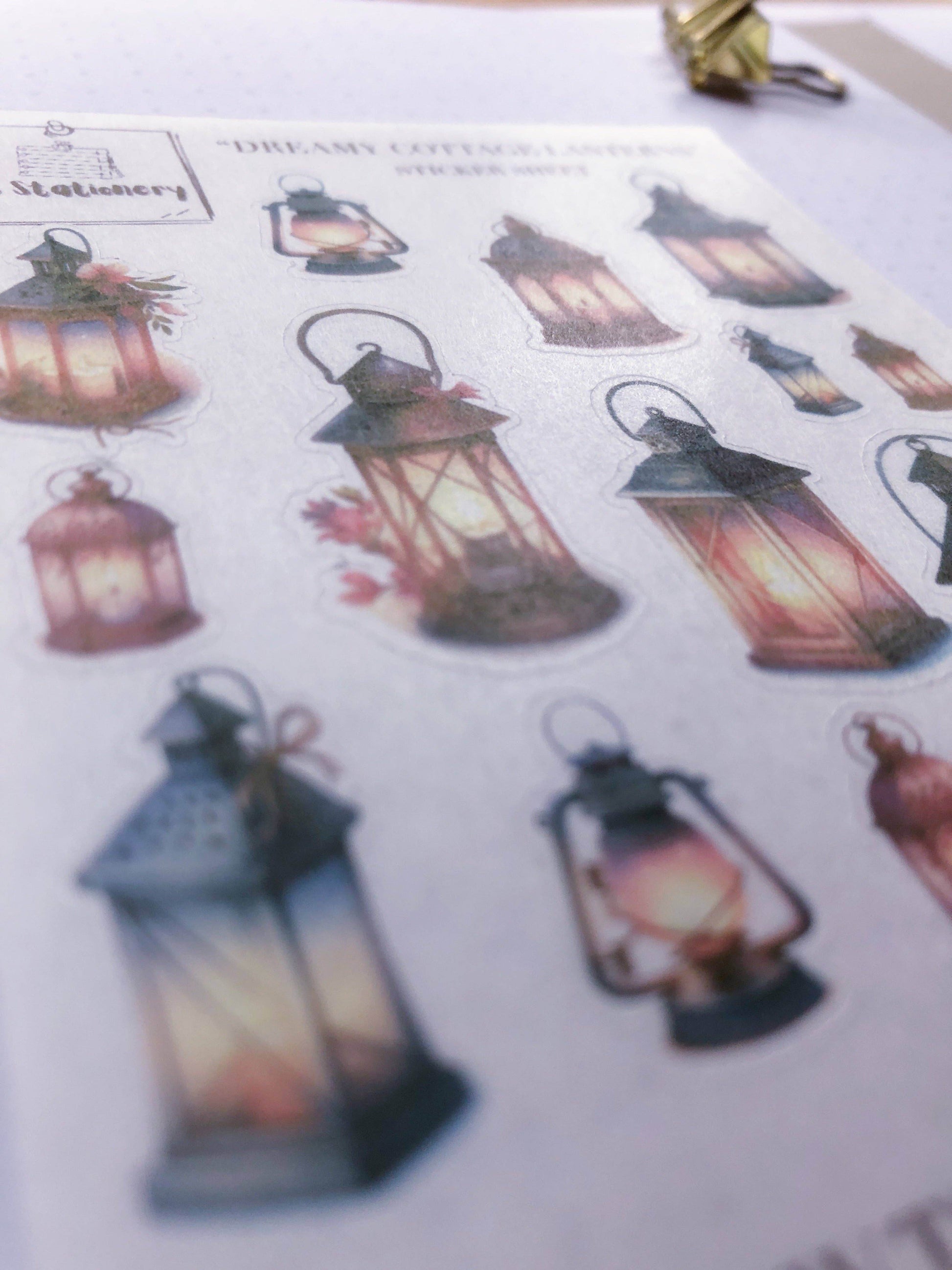 T's Stationery - Washi-stickervel „Dreamy Lanterns” - The Dreamer's Bookshop.