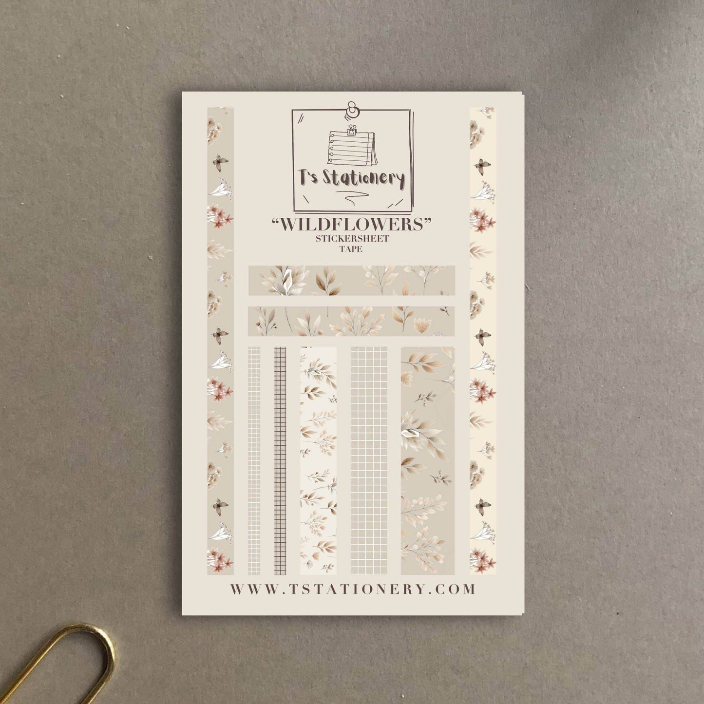 T's Stationery - Stickerveltape „Wildflower” - The Dreamer's Bookshop.