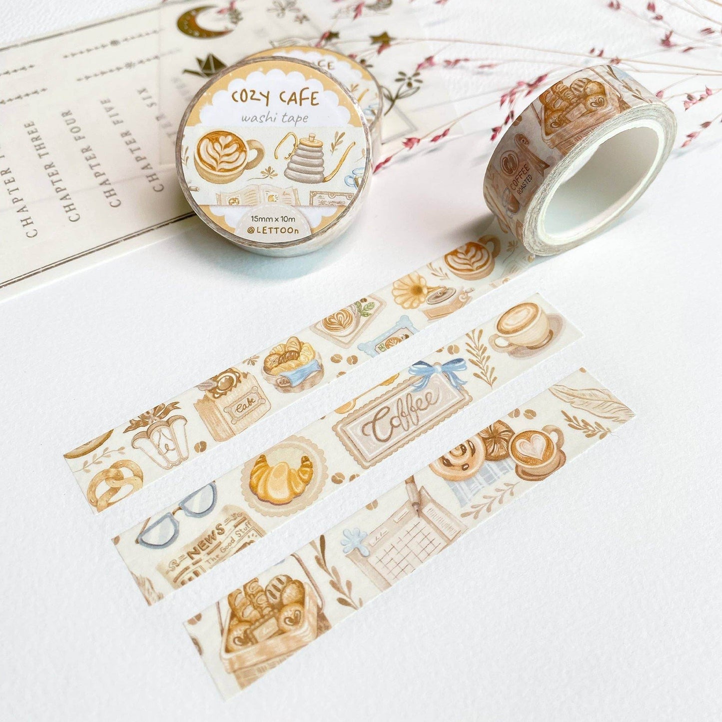 LETTOOn - Washi Tape - Gezellig café - The Dreamer's Bookshop.