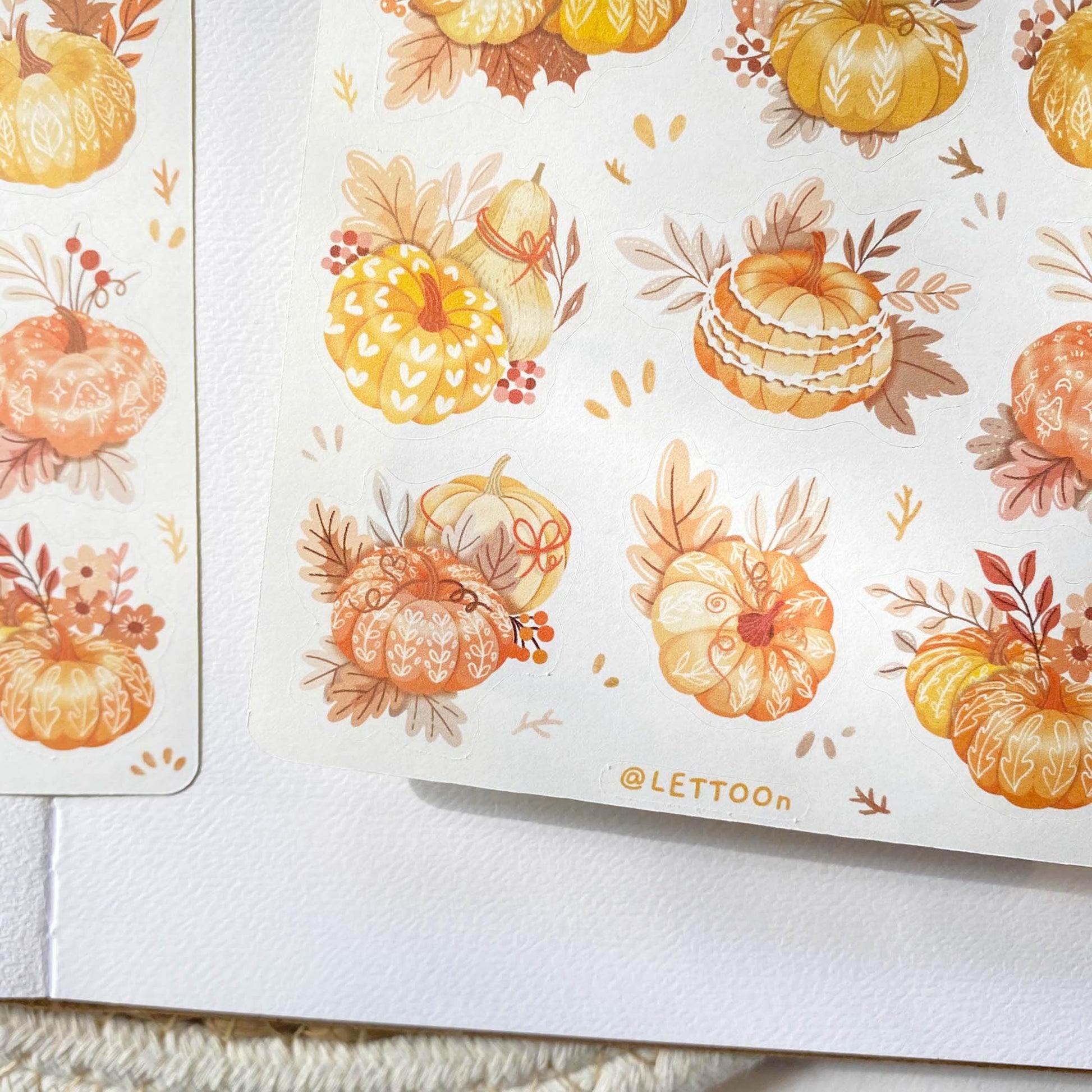 LETTOOn - Stickervel - Sweet Pumpkin - The Dreamer's Bookshop.