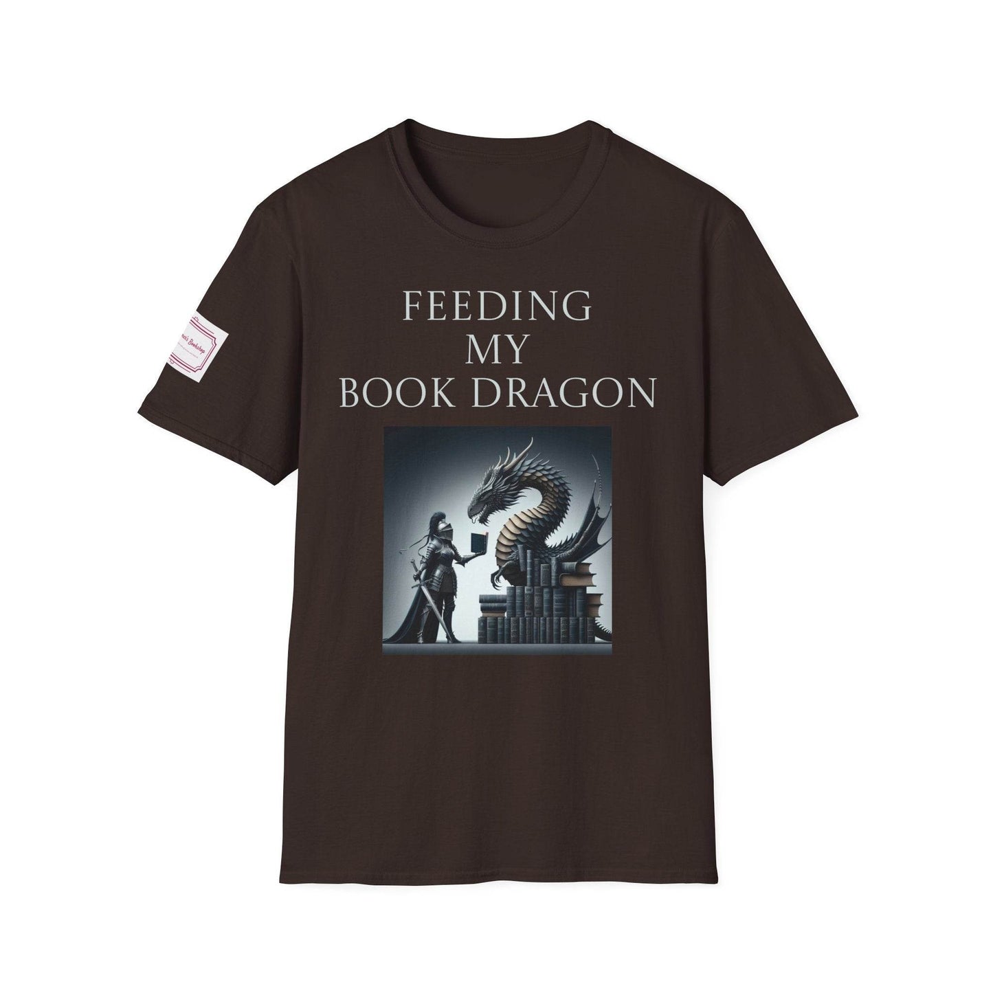 Inspirational Unisex Softstyle T-Shirt - 'Feeding' Book Lover Design - The Dreamer's Bookshop.