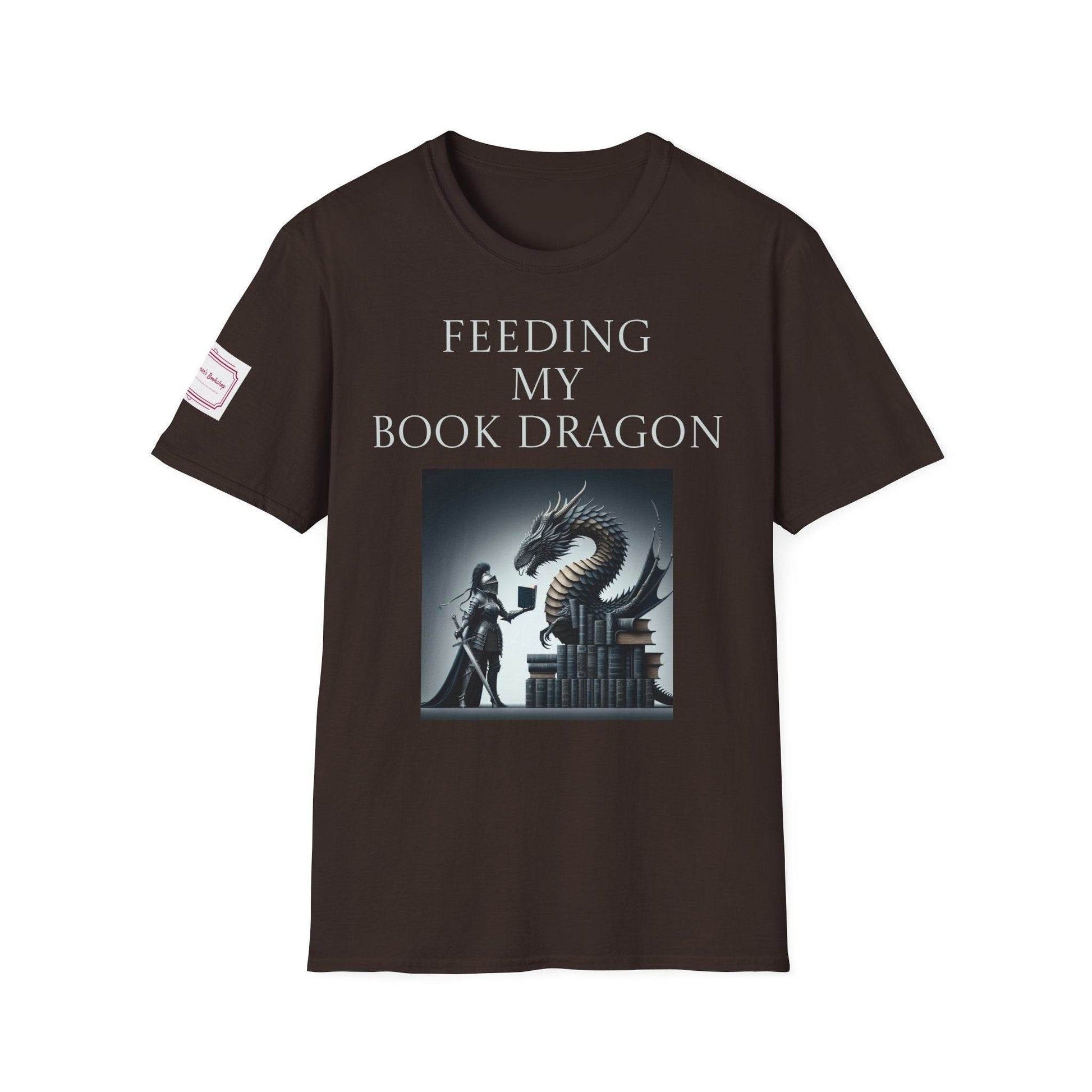 Inspirational Unisex Softstyle T-Shirt - 'Feeding' Book Lover Design - The Dreamer's Bookshop.