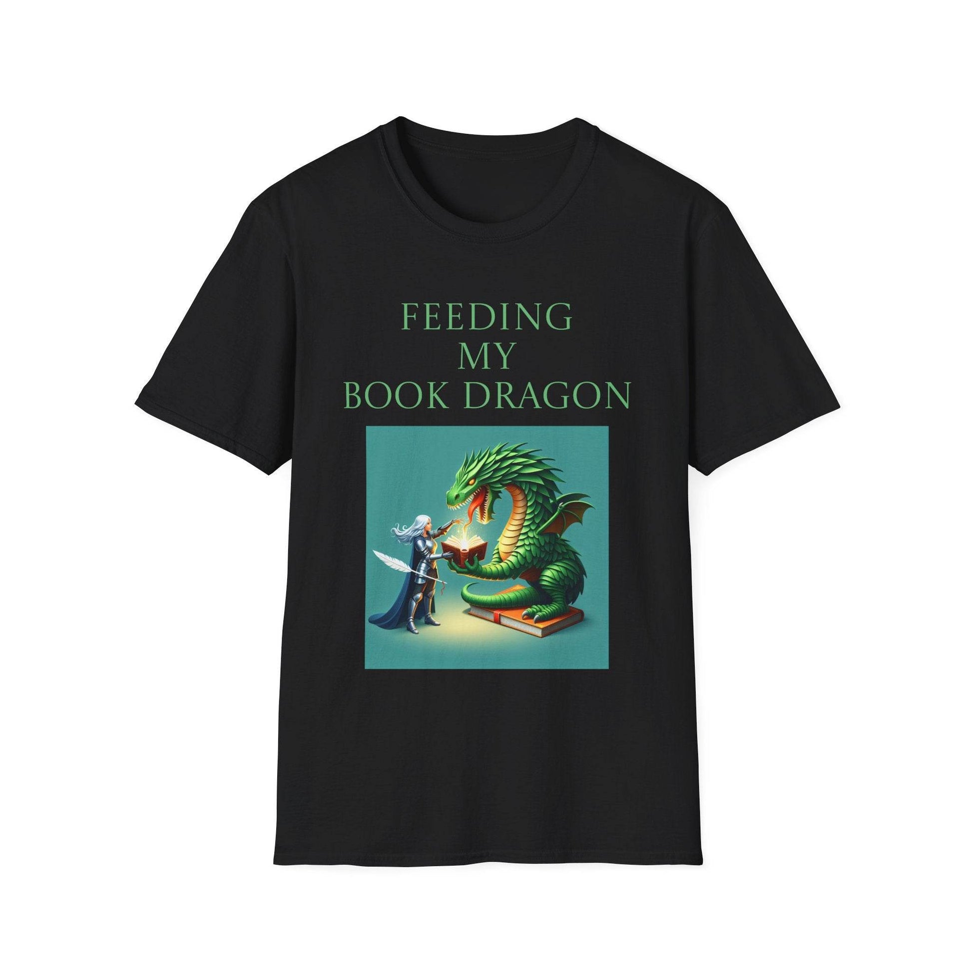 Unisex Softstyle T-Shirt - 'Book Dragon' - The Dreamer's Bookshop.