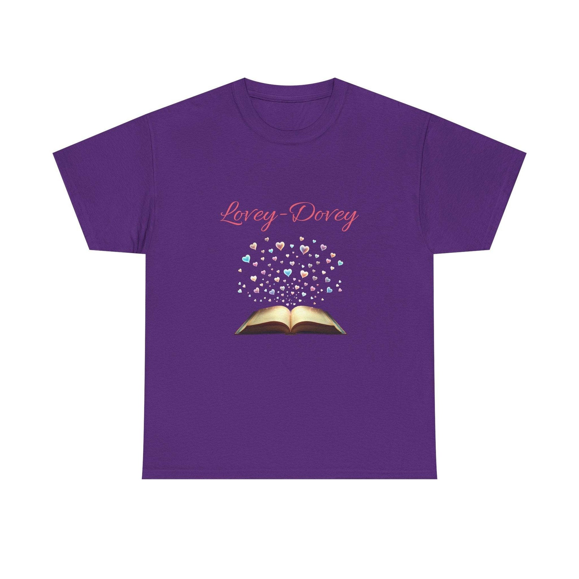 Lovey-Dovey - Graphic Tee - Unisex Heavy Cotton T-Shirt for Book Lovers - The Dreamer's Bookshop.