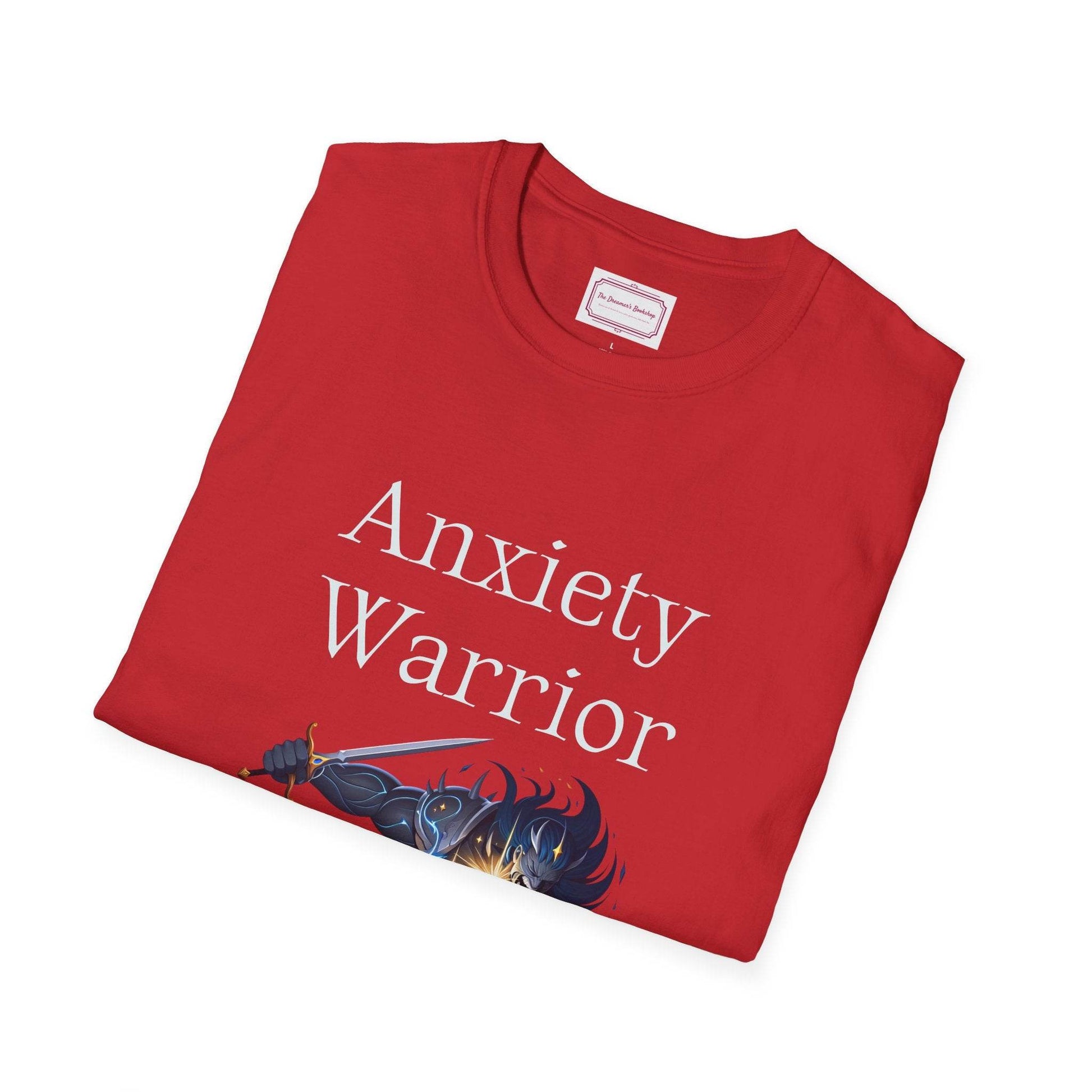 Anxiety Warrior Unisex Softstyle T-Shirt - Embrace Your Battles - The Dreamer's Bookshop.