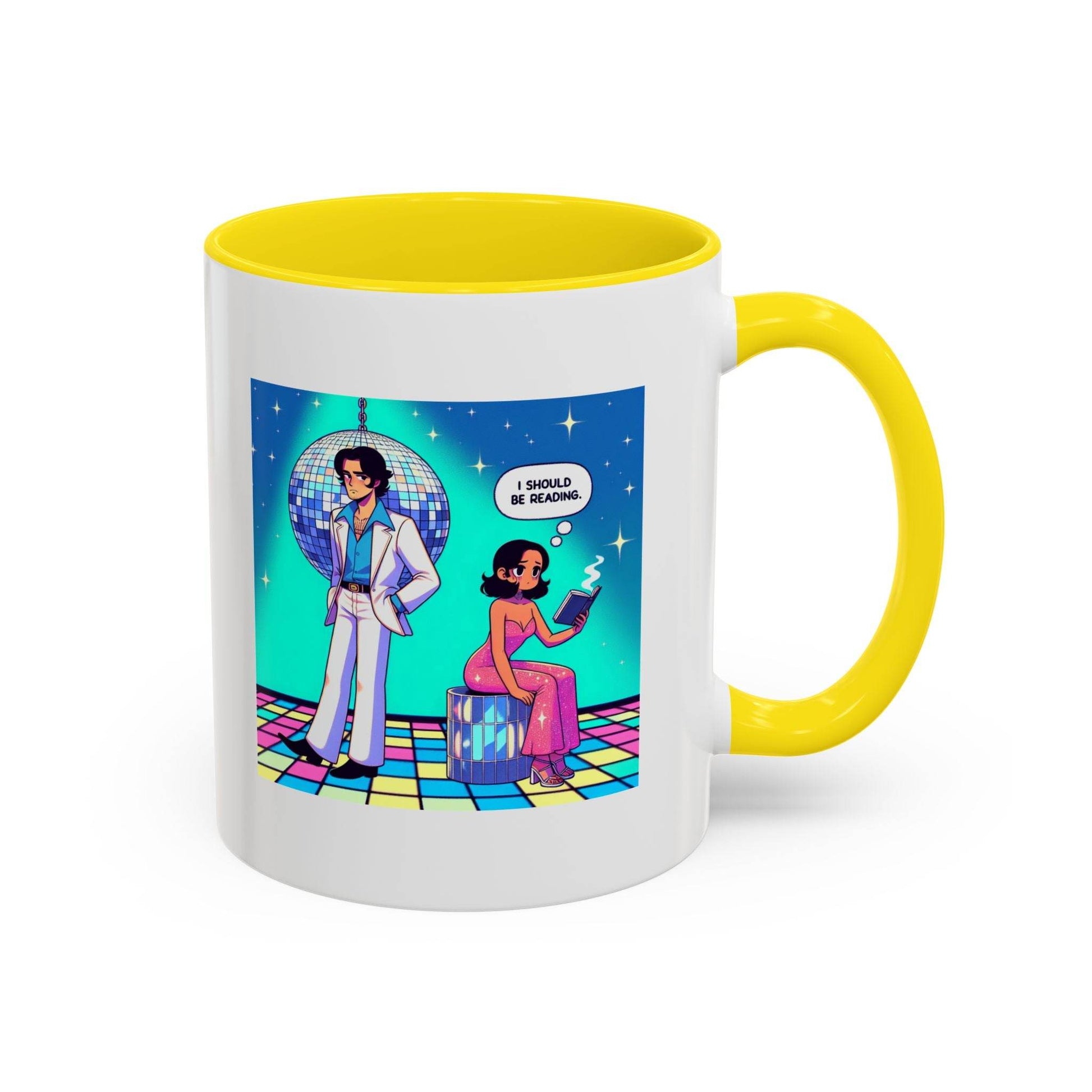 Party Vibe Accent Coffee Mug - Fun Reading Motivation Design - The Dreamer's Bookshop.