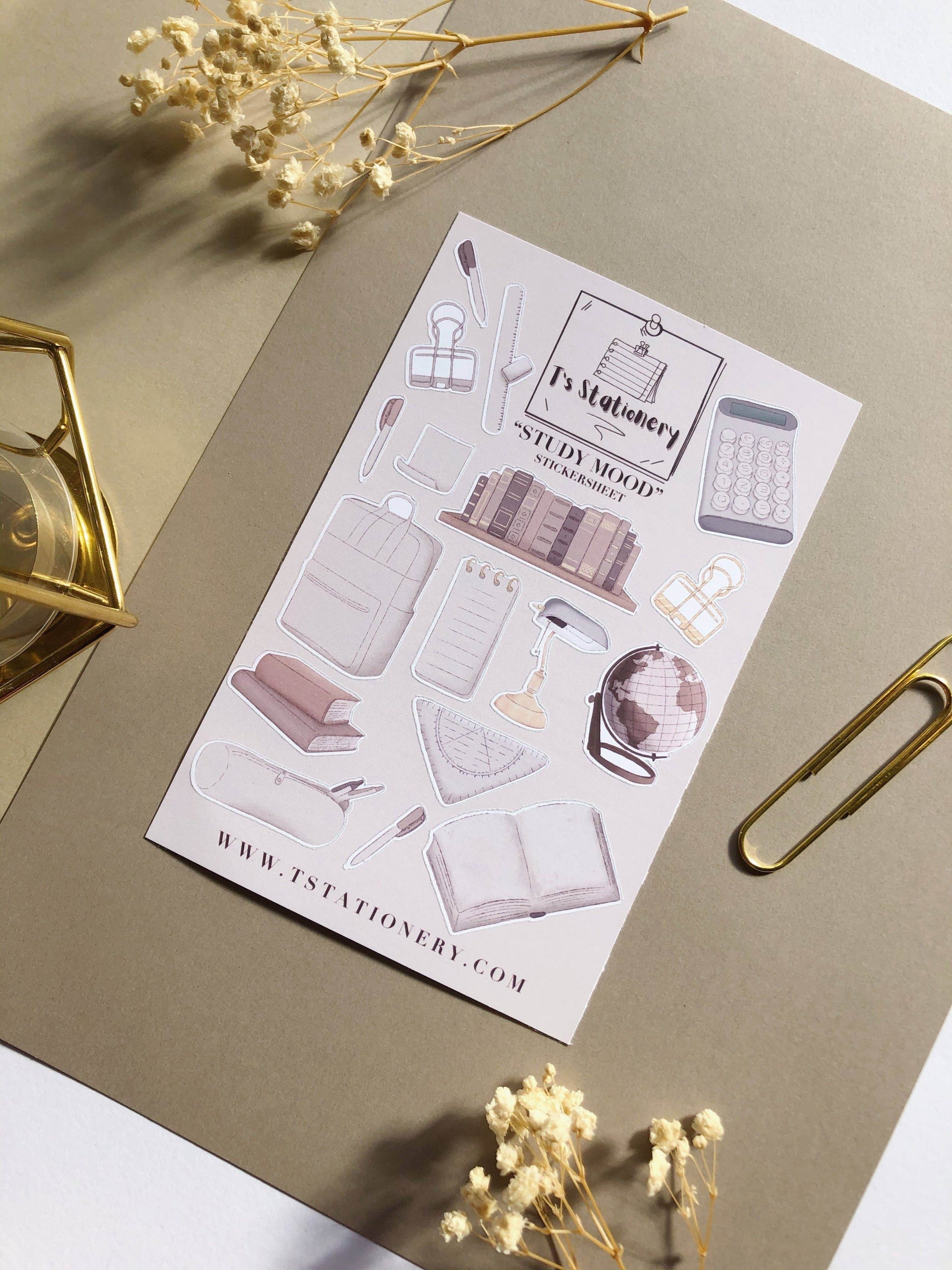 T's Stationery - „Study Mood” - The Dreamer's Bookshop.