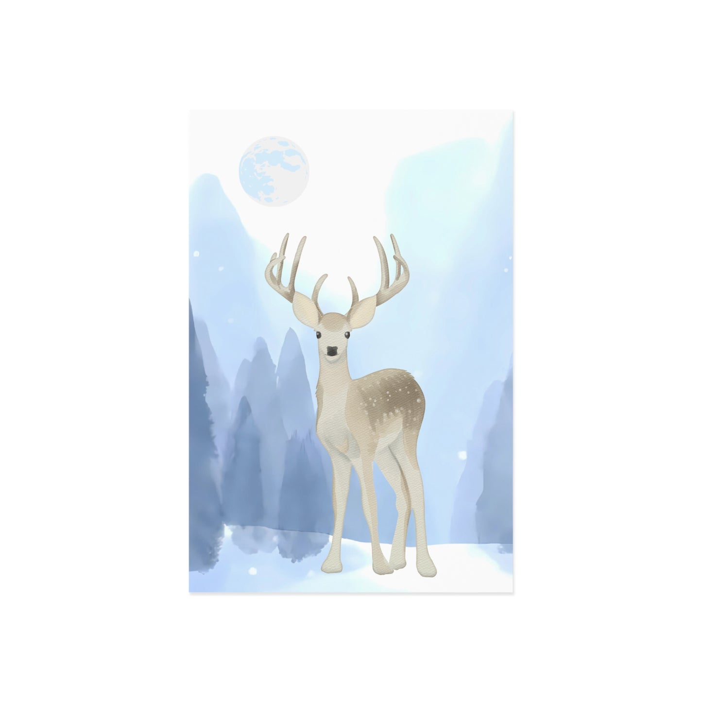 The Dreamer's Bookshop "Winter Deer" Christmas Card